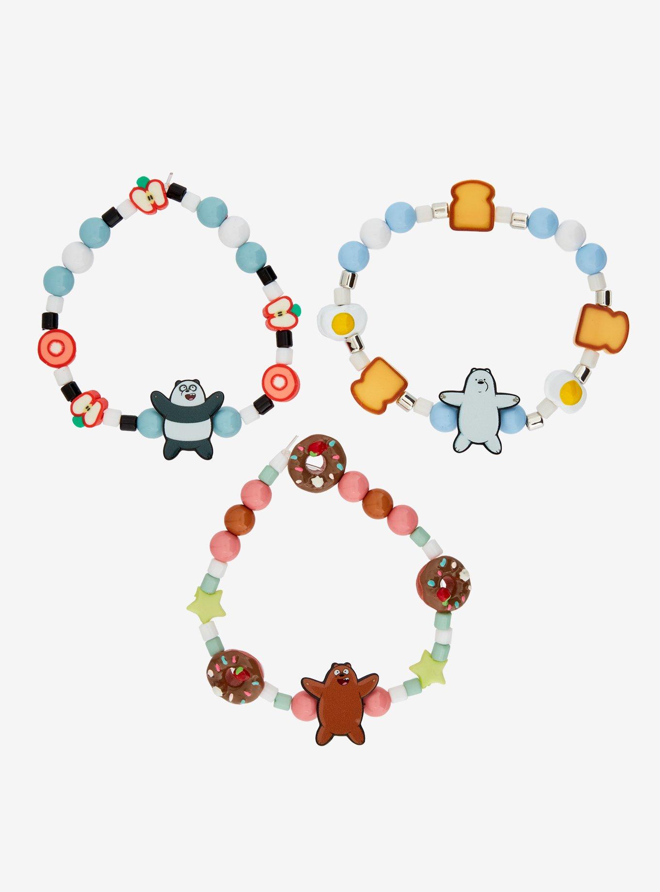 We Bare Bears Trio Bead Bracelet Set, , hi-res