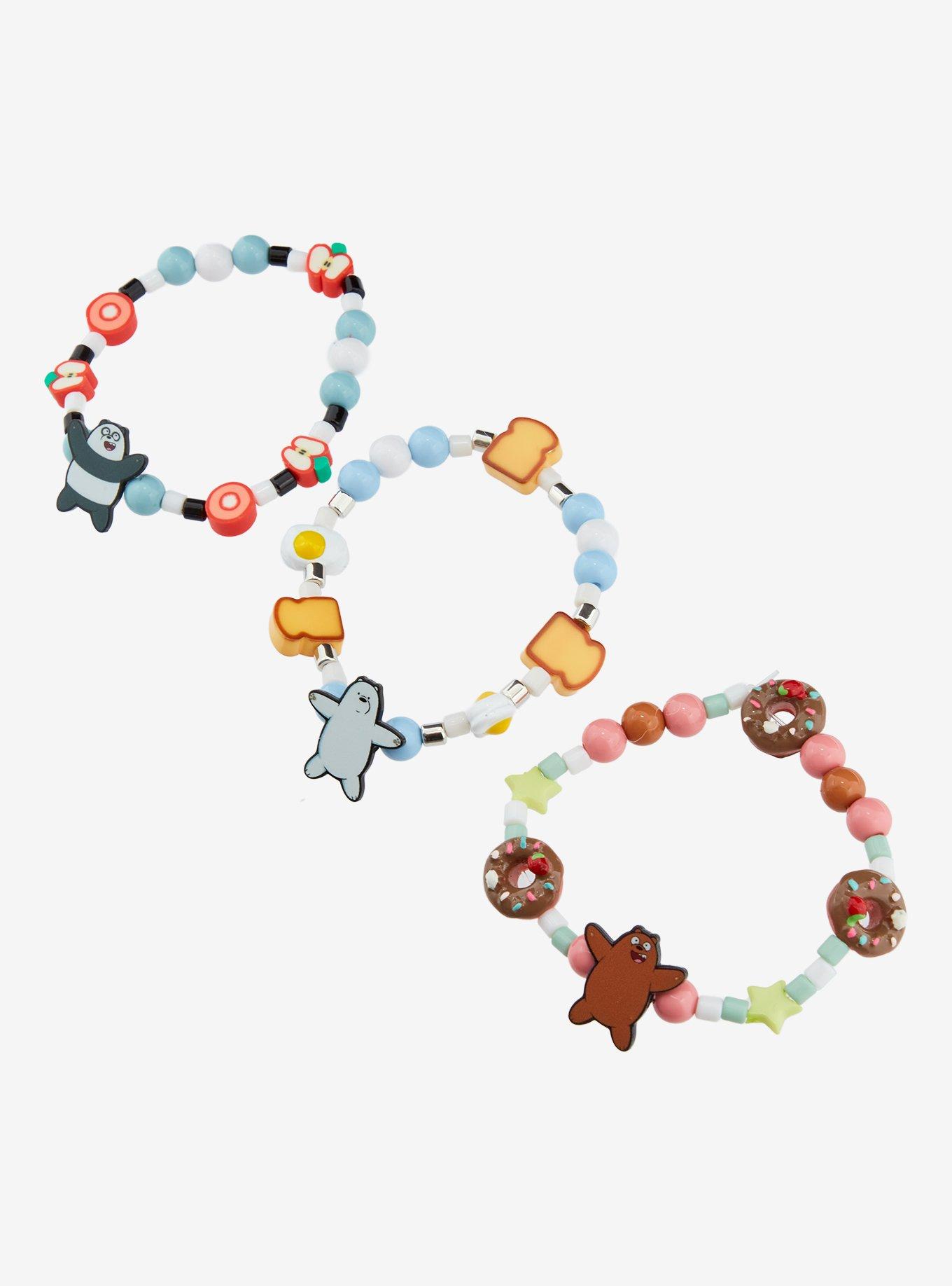 We Bare Bears Trio Bead Bracelet Set, , alternate