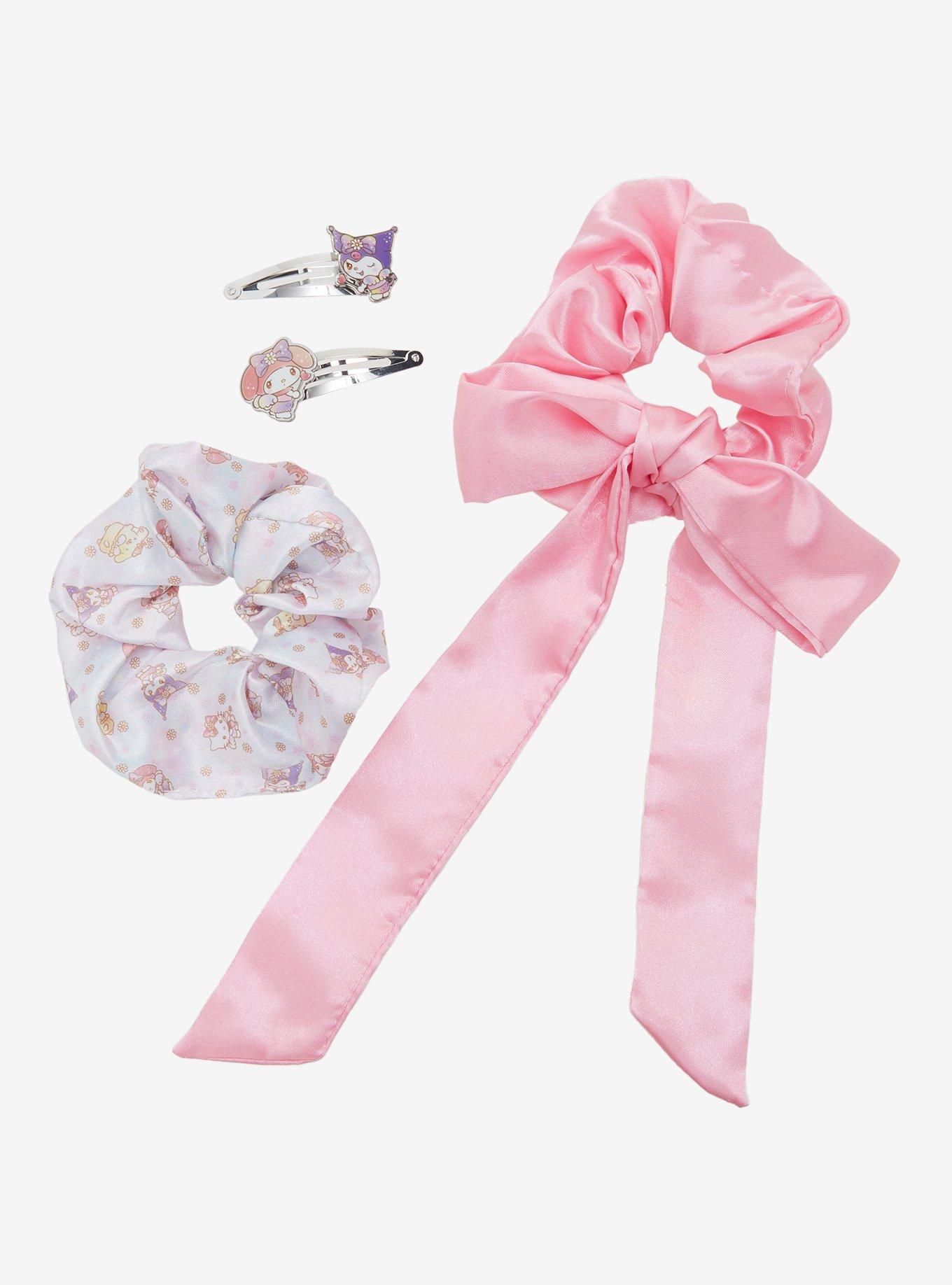 My Melody & Kuromi Cupid Hair Clip & Scrunchie Set, , hi-res