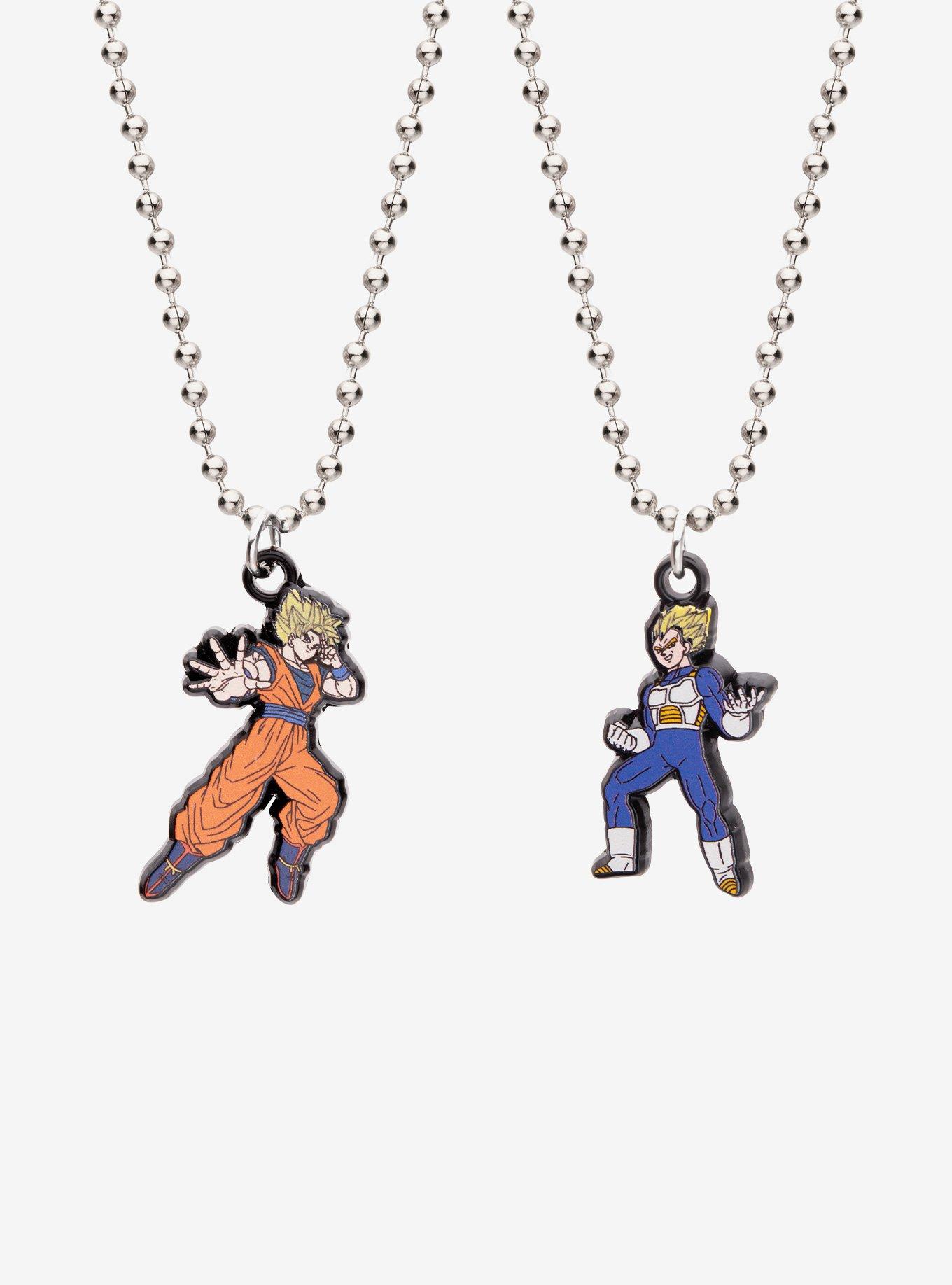 Dragon Ball Z Goku & Vegeta Glow-In-The-Dark Best Friend Necklace Set, , hi-res