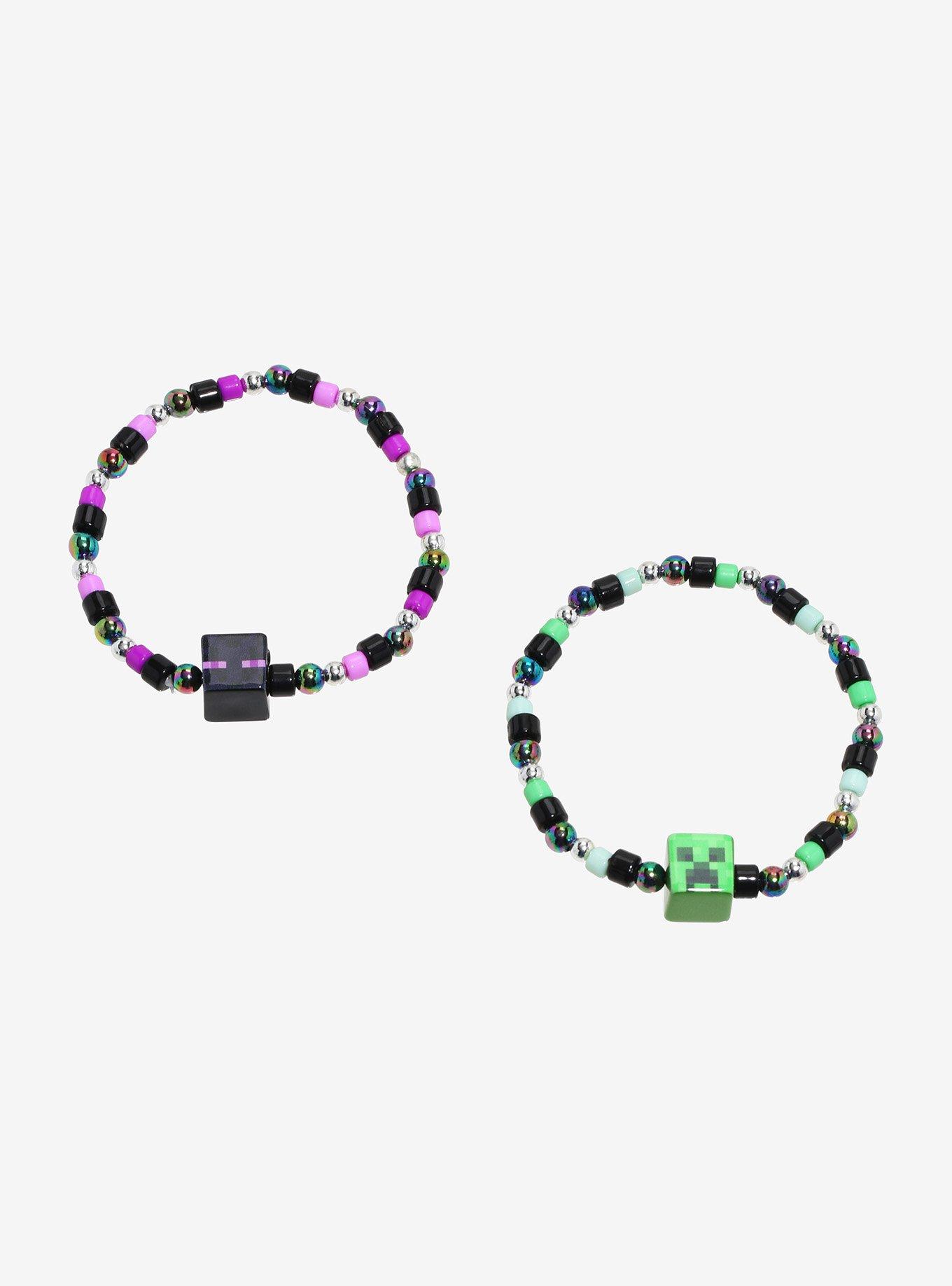 Minecraft Enderman Creeper Best Friend Bead Bracelet Set, , hi-res