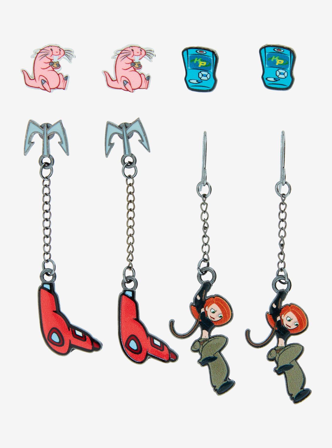 Disney Kim Possible Icons Earring Set, , hi-res