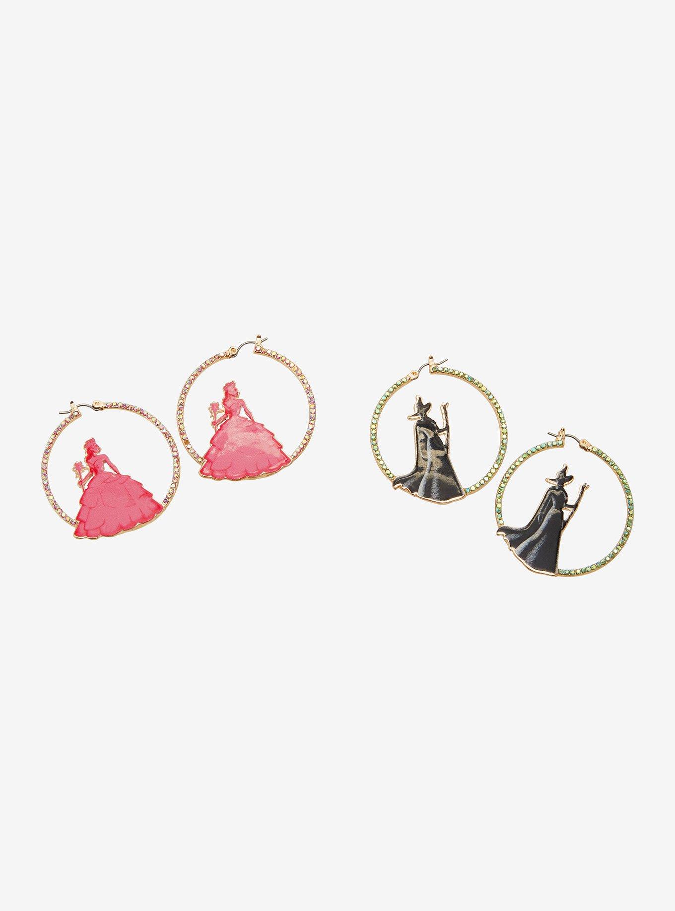 Wicked Glinda & Elphaba Hoop Earring Set, , alternate