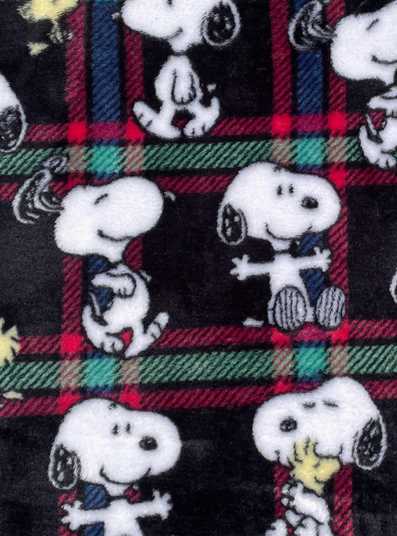 Snoopy Plaid Hugs Plush Youth Pajama Pant, PLAID, alternate