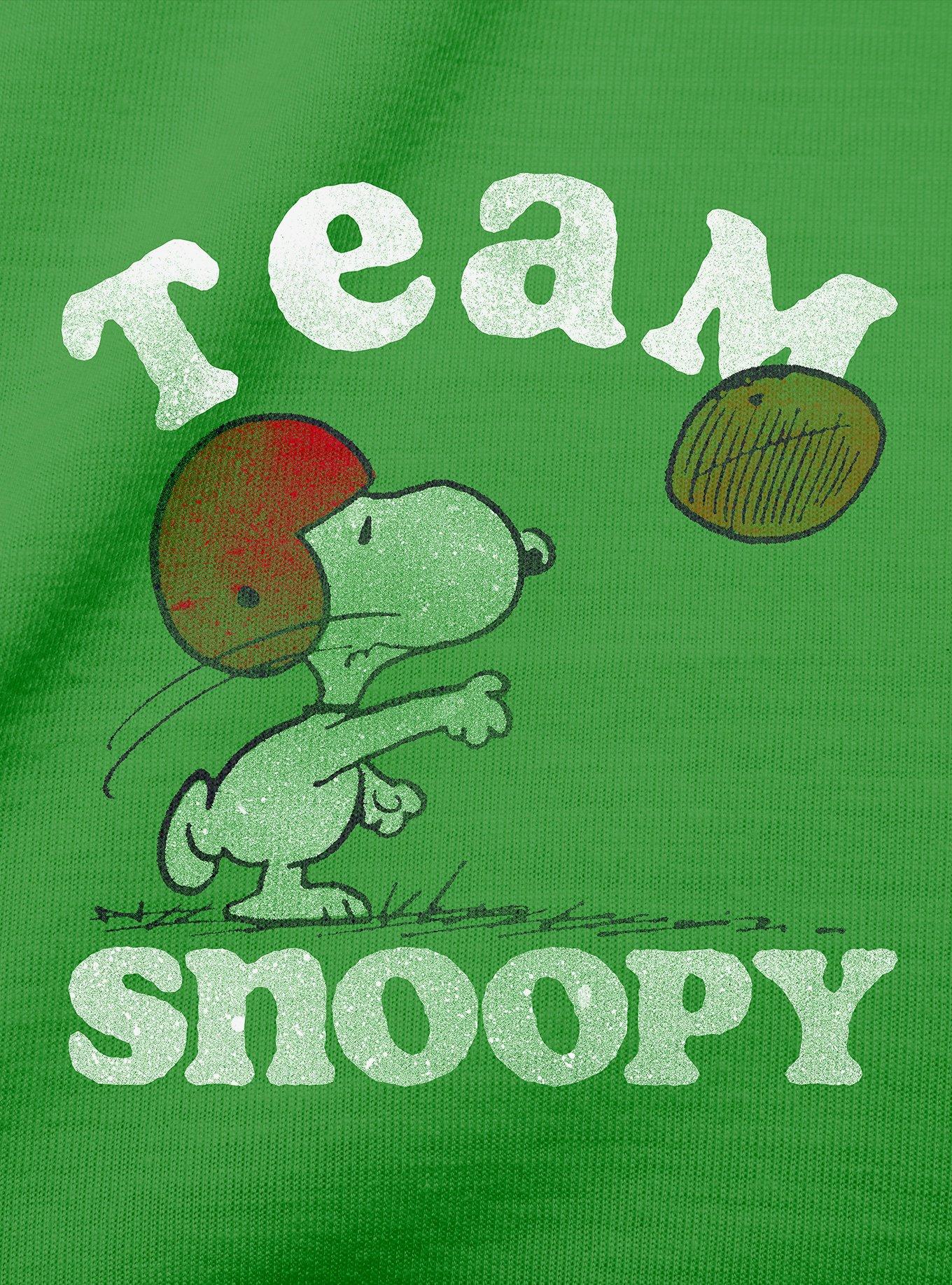 Team Snoopy Long Sleeve Raglan Youth Pajama Set, GREEN, alternate