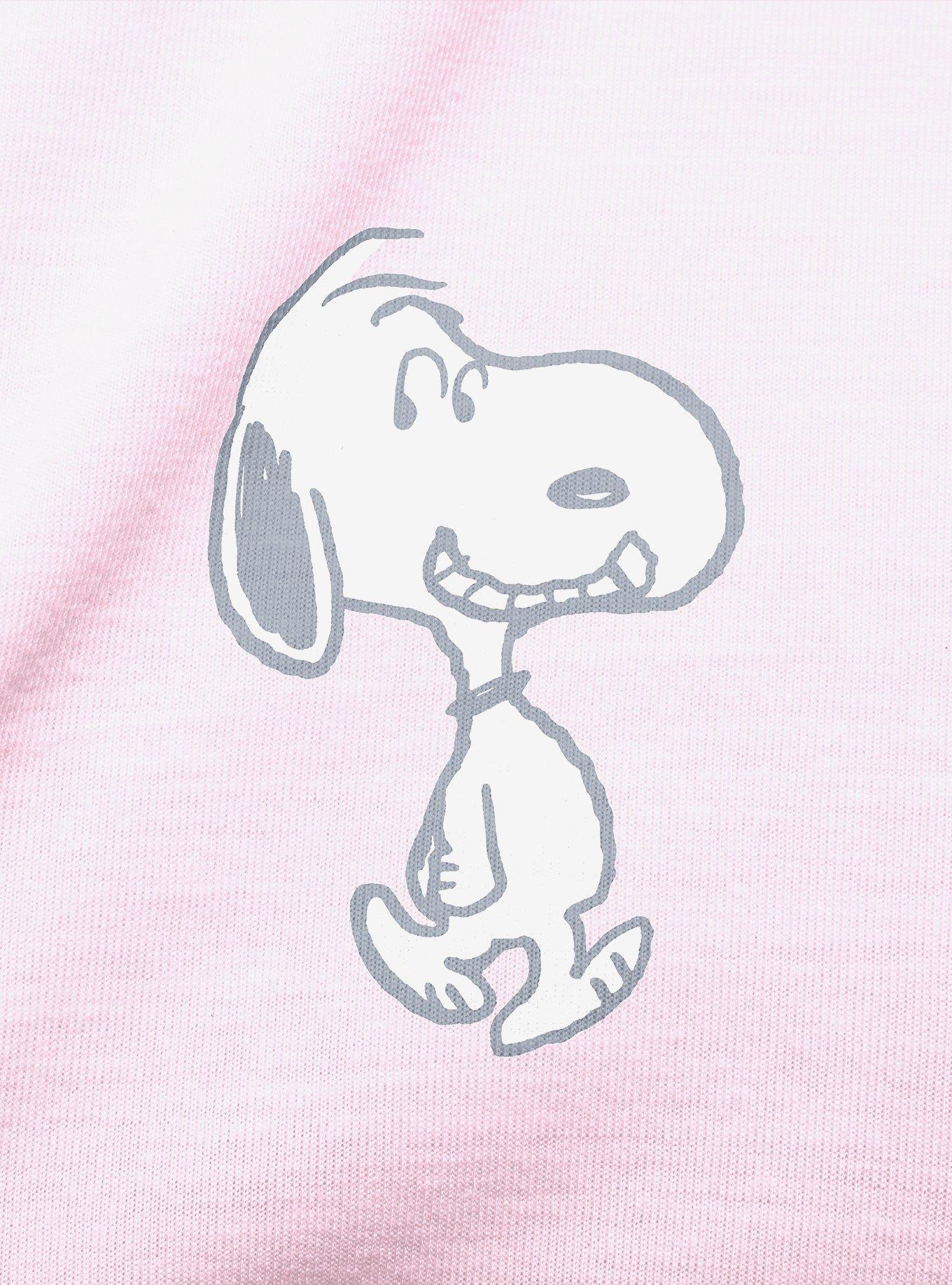 Snoopy Into Mischief Tie Dye Long Sleeve Raglan Youth Pajama Set, PINK, alternate