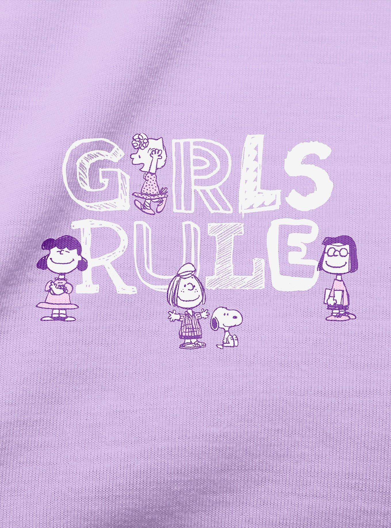 Snoopy Peanuts Gang Girls Rule Youth Pajama Set, LAVENDER, alternate