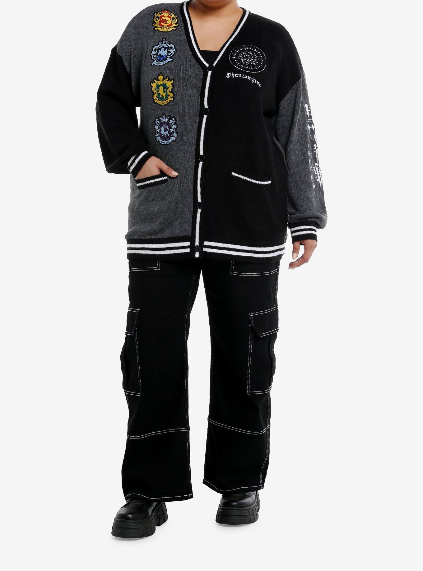 Black Butler Weston College Crests Split Cardigan Plus Size, MULTI, alternate