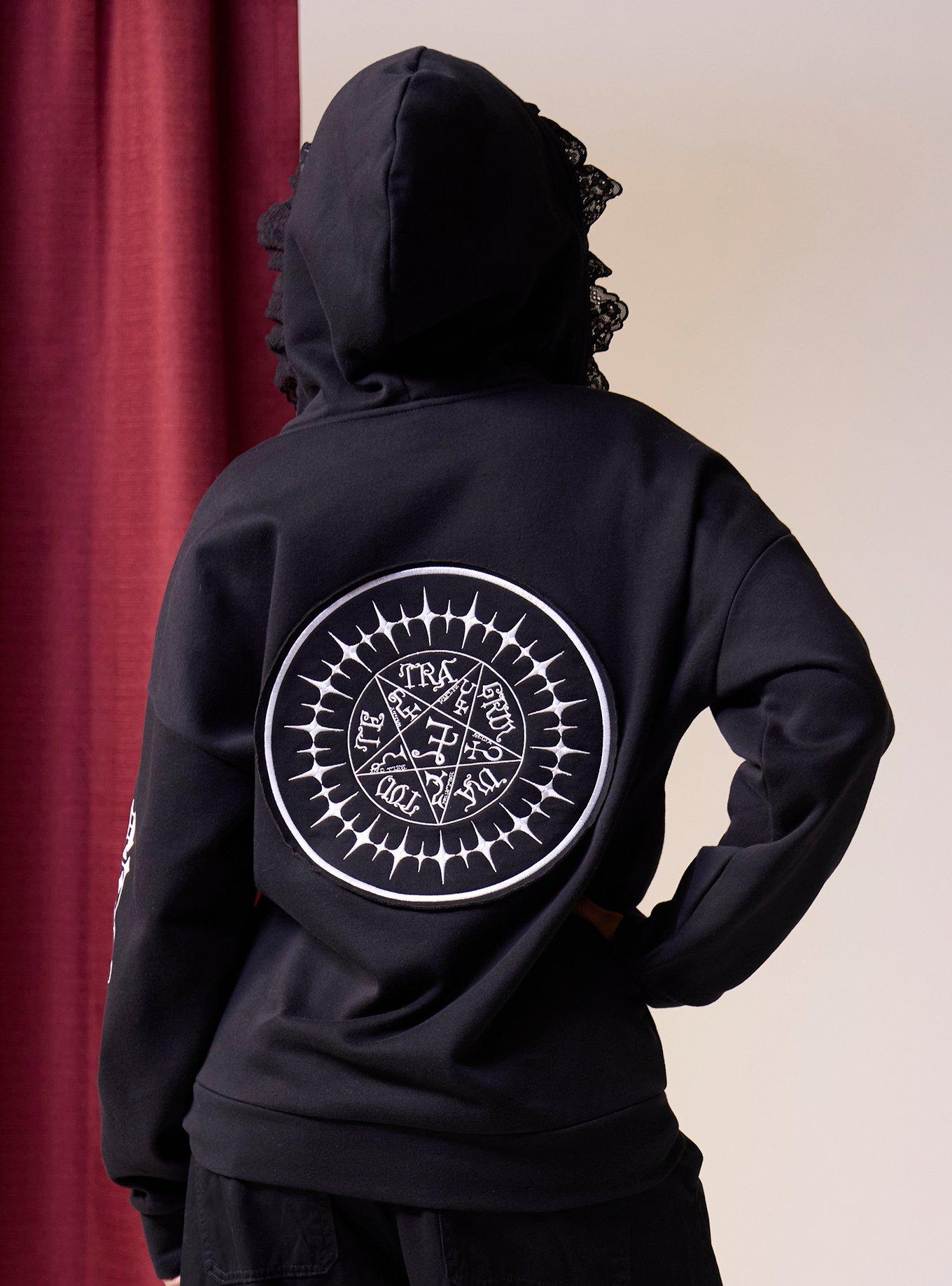 Black Butler Ciel & Sebastian Lace Oversized Hoodie, MULTI, alternate