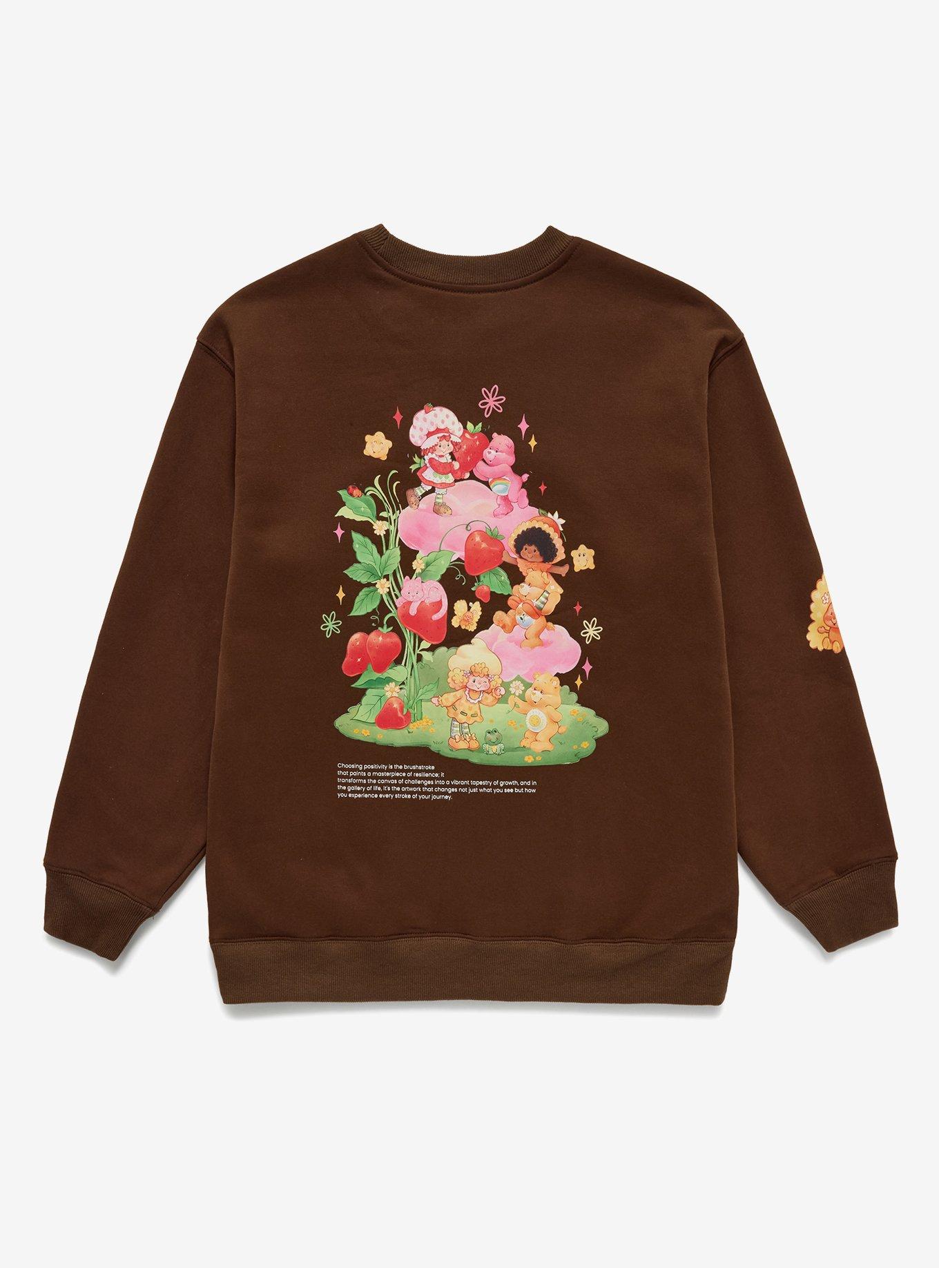 Samii Ryan Care Bears x Strawberry Shortcake Friendship Bear & Orange Blossom Painting Crewneck, BROWN, alternate