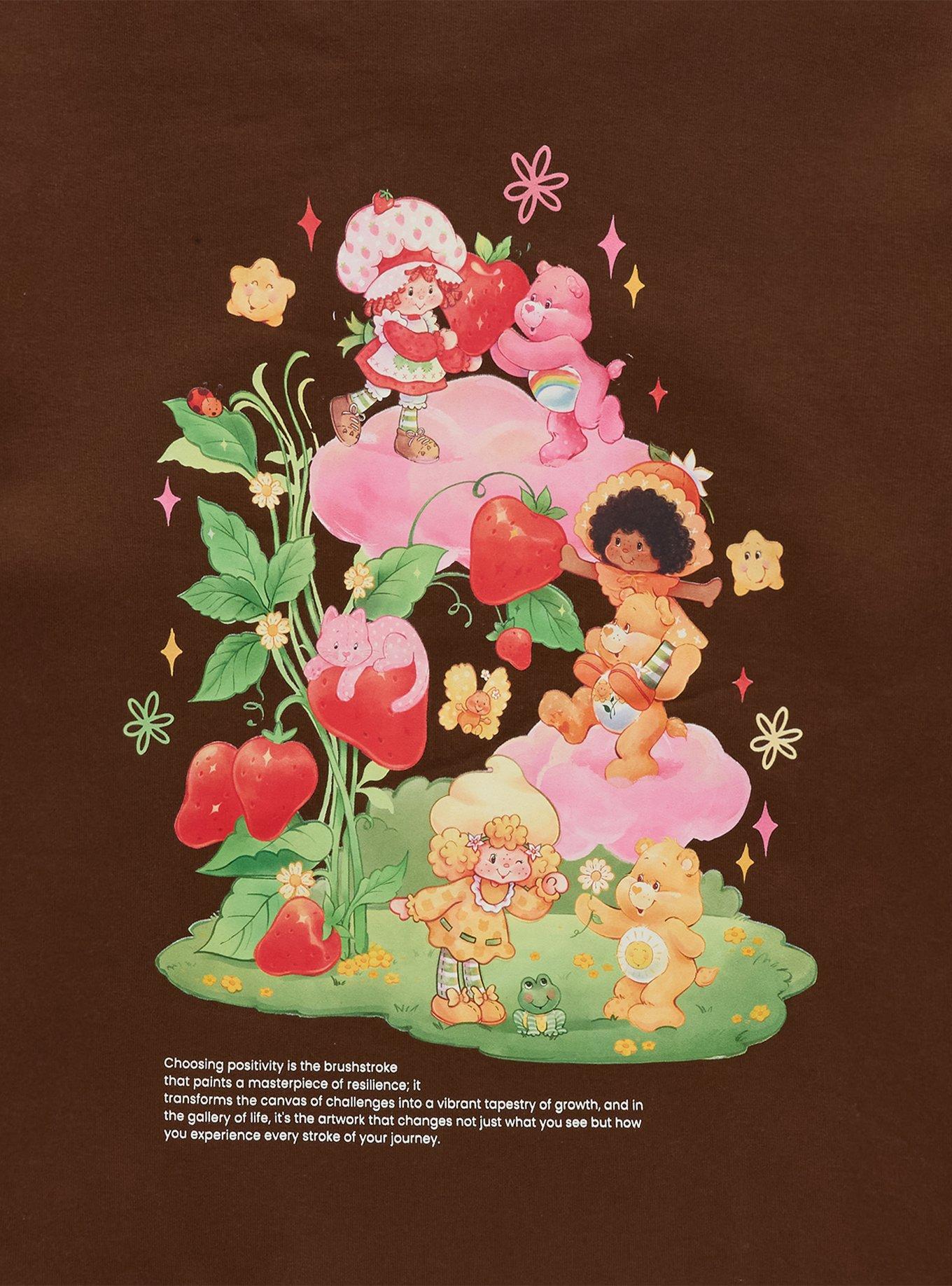 Samii Ryan Care Bears x Strawberry Shortcake Friendship Bear & Orange Blossom Painting Crewneck, BROWN, alternate