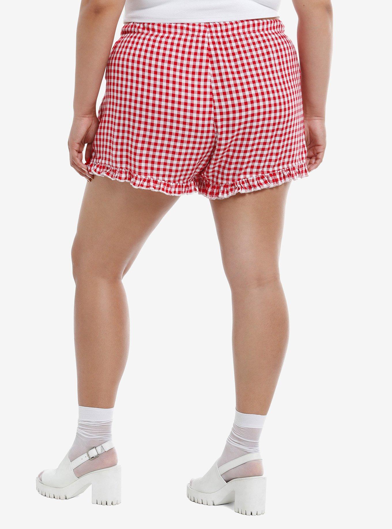 Sweet Society Strawberry Ribbon Girls Lounge Shorts Plus Size, MULTI, alternate