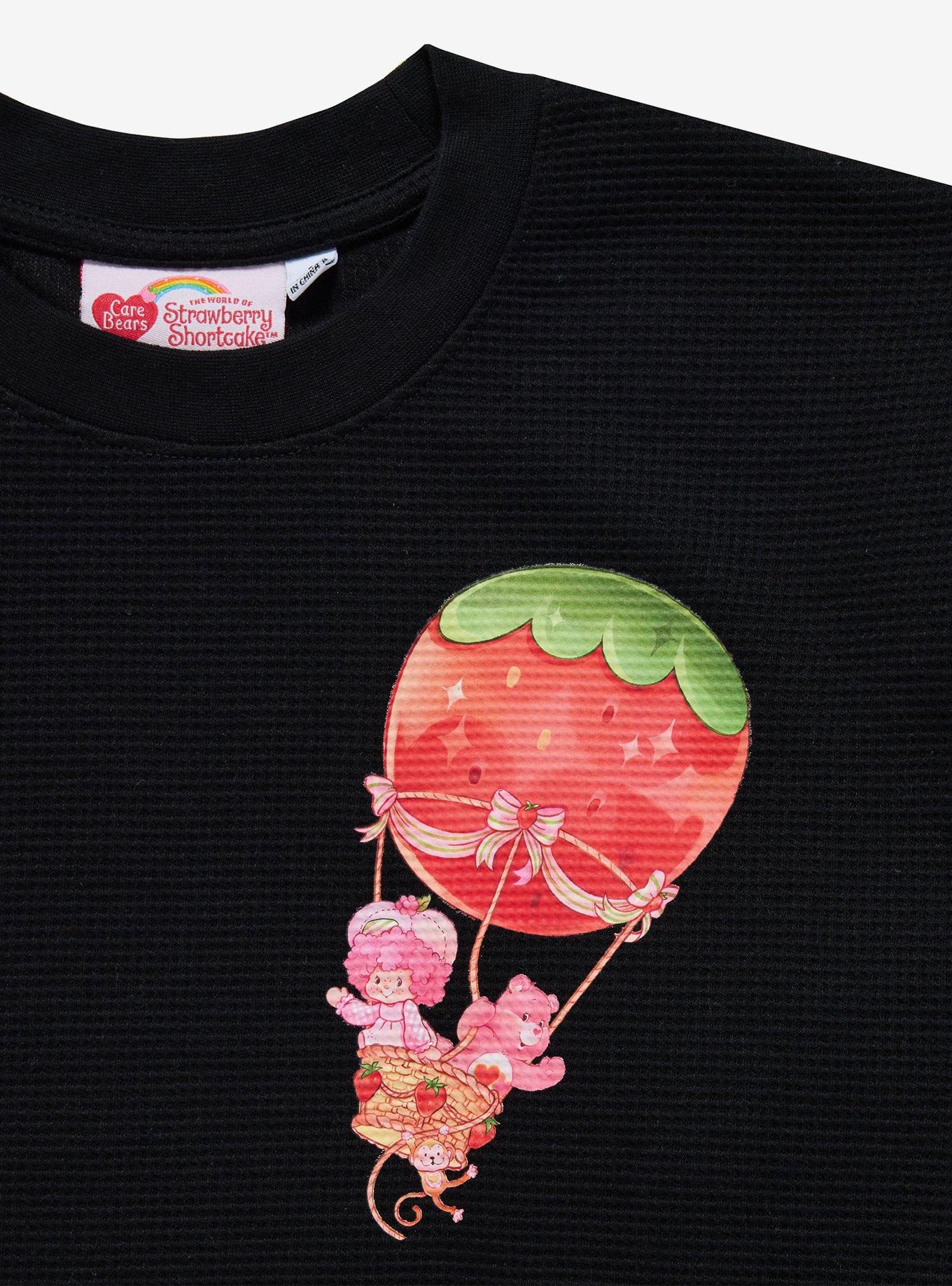 Samii Ryan Care Bears x Strawberry Shortcake Love-A-Lot Bear & Raspberry Tart Thermal Long Sleeve T-Shirt, BLACK, alternate