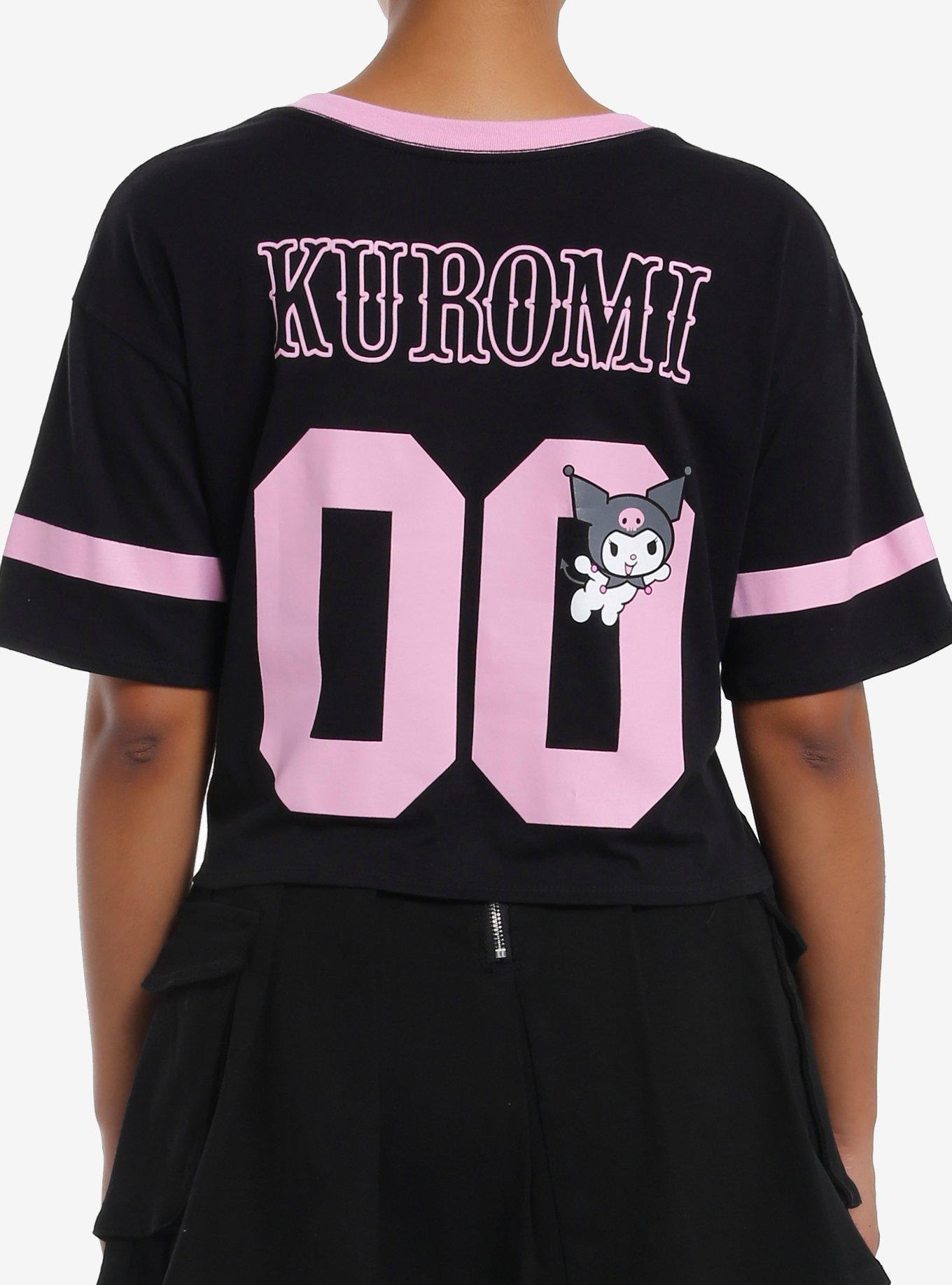 Kuromi Varsity Girls Crop T-Shirt, PINK, alternate