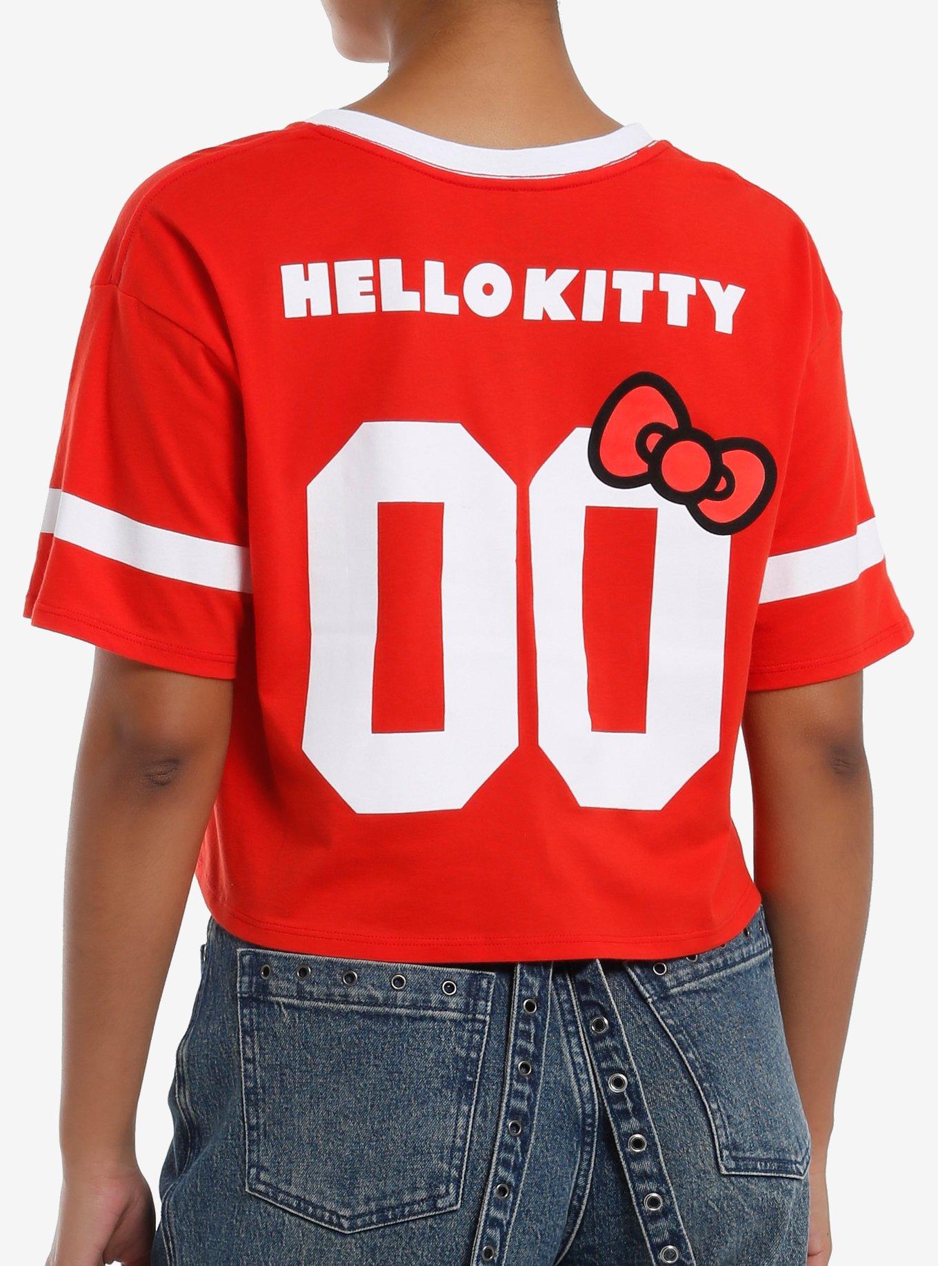 Hello Kitty Varsity Girls Crop T-Shirt, , hi-res