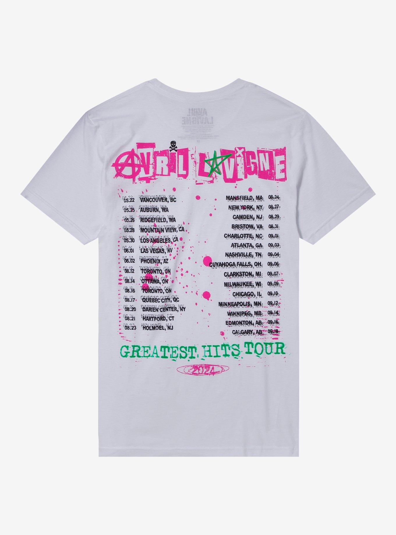 Avril Lavigne Greatest Hits Tour Dates Boyfriend Fit Girls T-Shirt, , hi-res