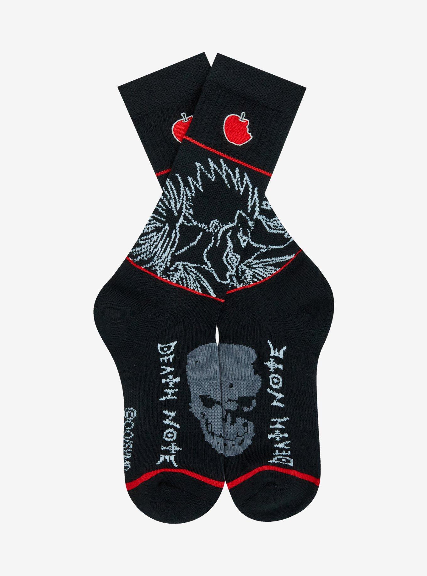 Death Note Ryuk Apple Glow-In-The-Dark Crew Socks, , alternate