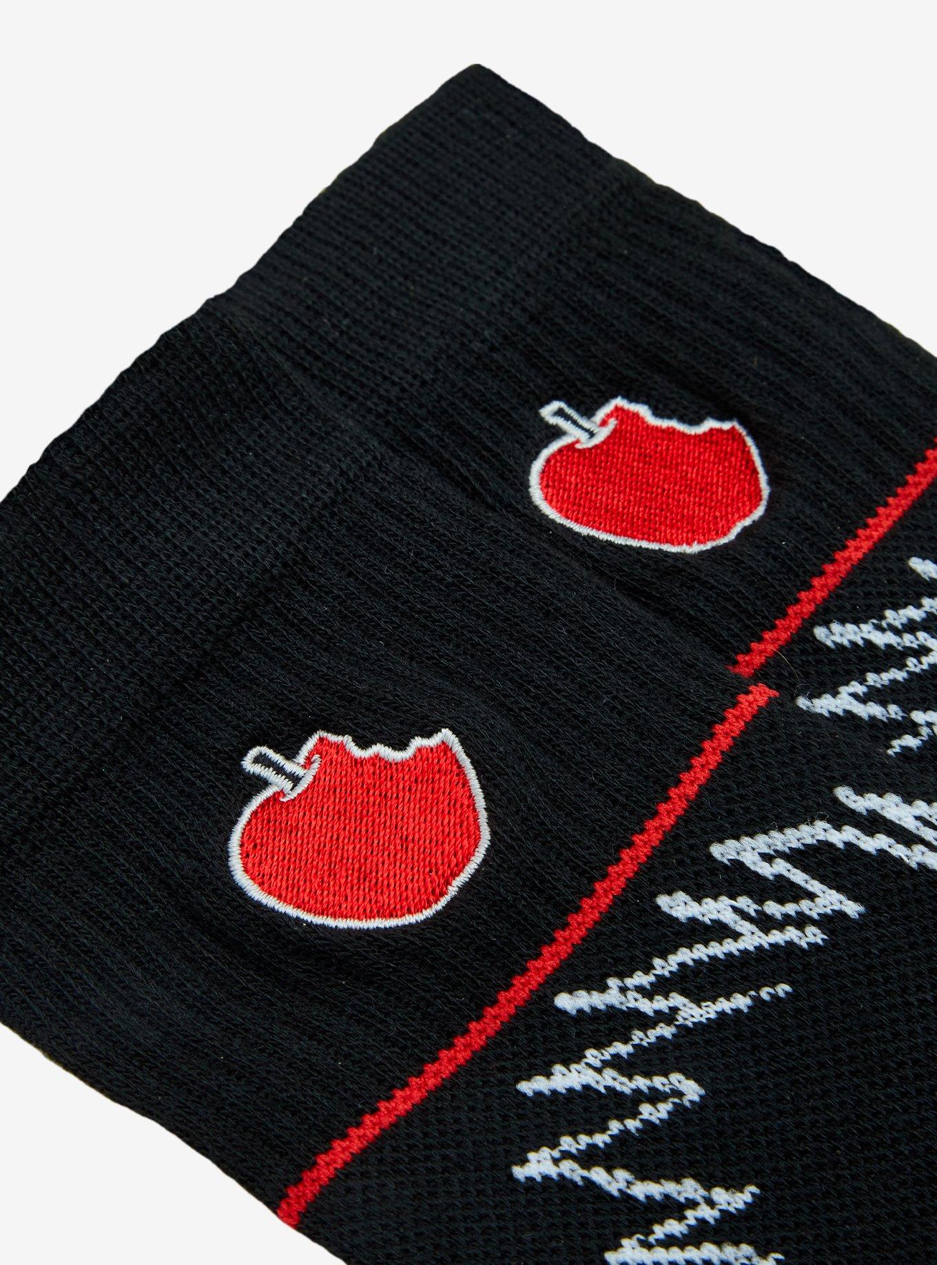 Death Note Ryuk Apple Glow-In-The-Dark Crew Socks, , alternate