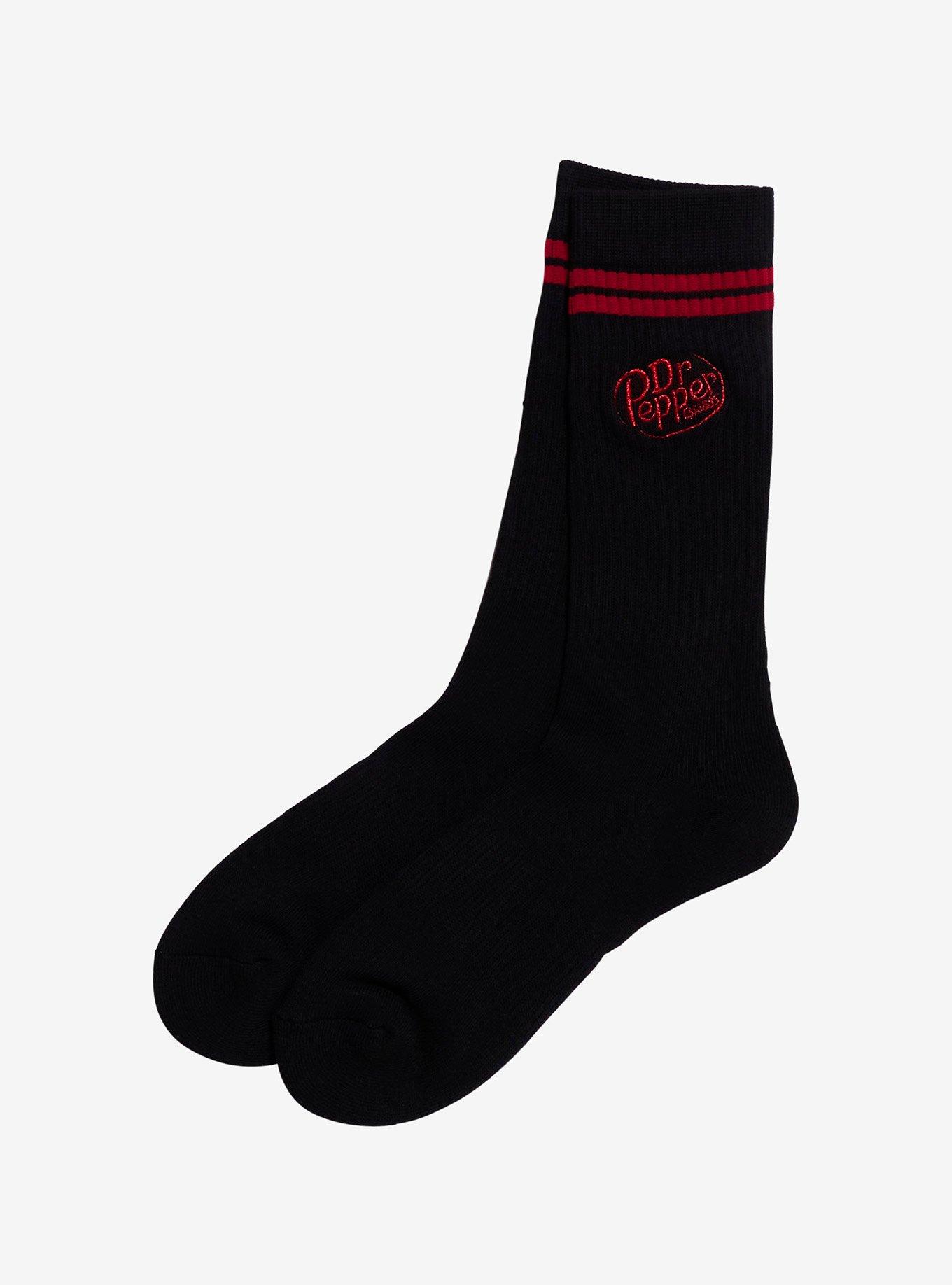 Dr. Pepper Varsity Stripe Embroidered Crew Socks, , hi-res