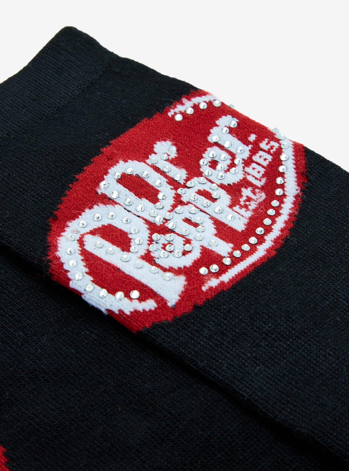 Dr. Pepper Rhinestone Crew Socks, , alternate