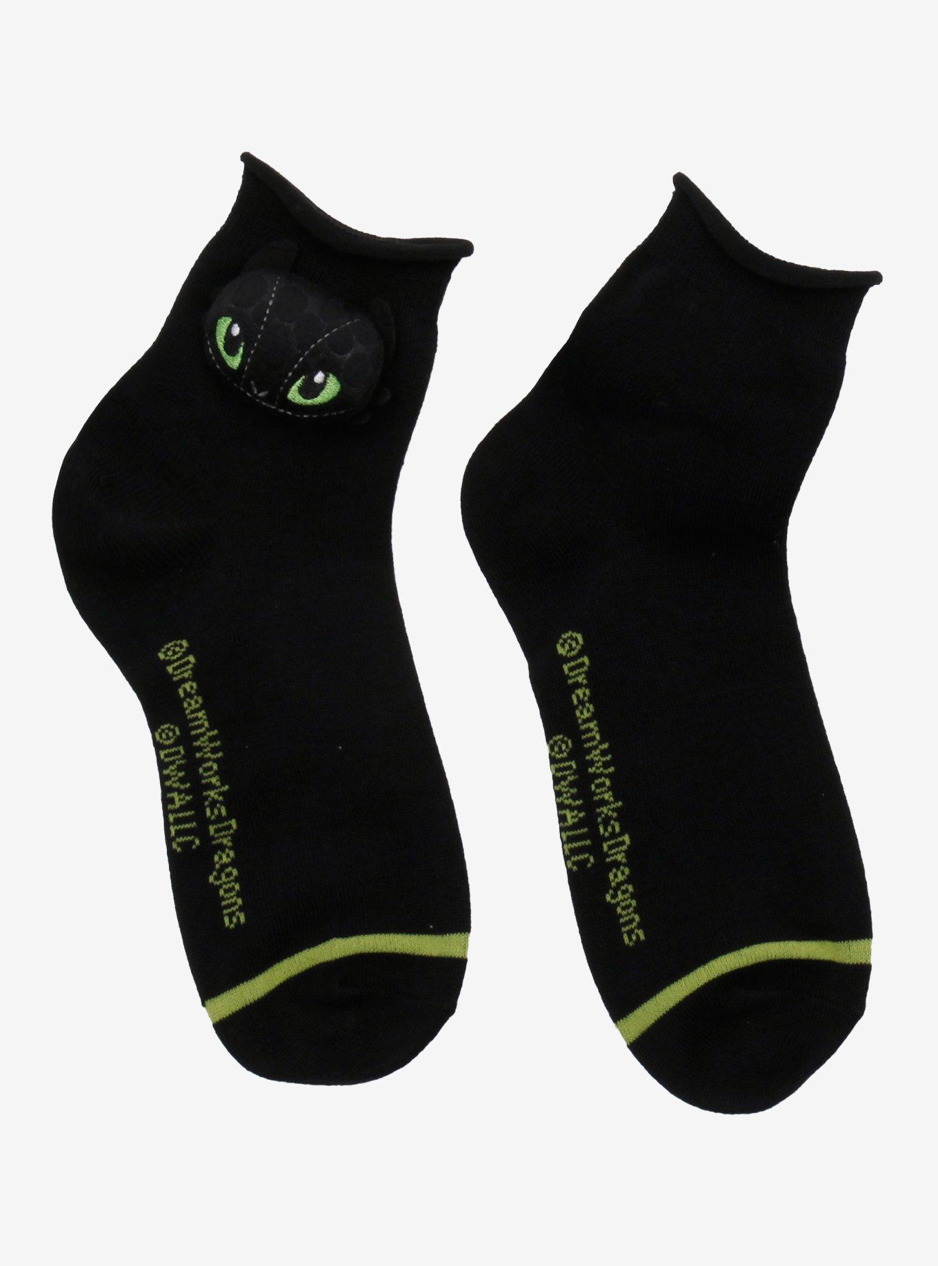 How To Train Your Dragon Toothless Plush Ankle Socks, , hi-res