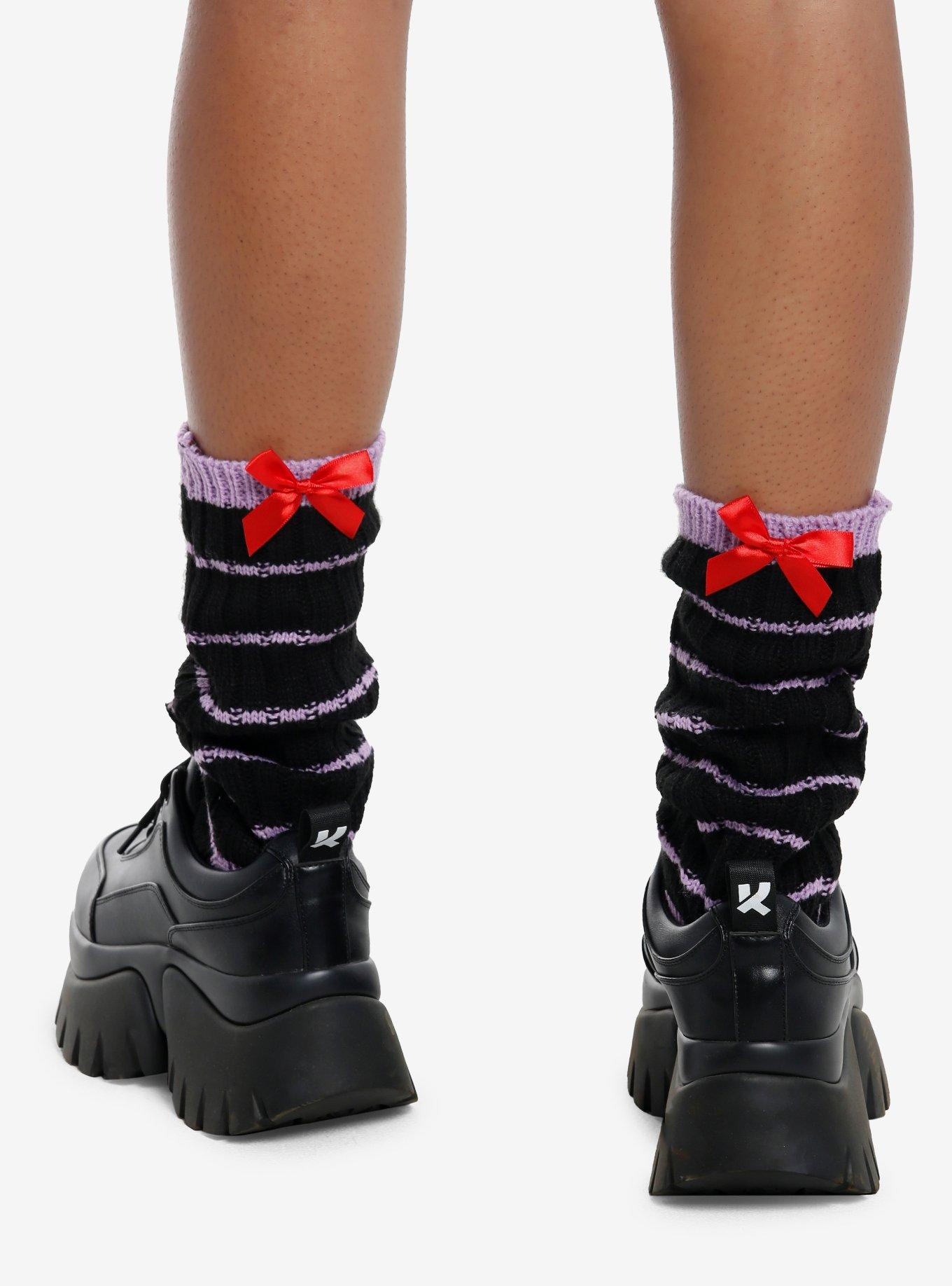 Studio Ghibli® Kiki's Delivery Service Jiji Stripe Slouchy Knee-High Socks, , hi-res