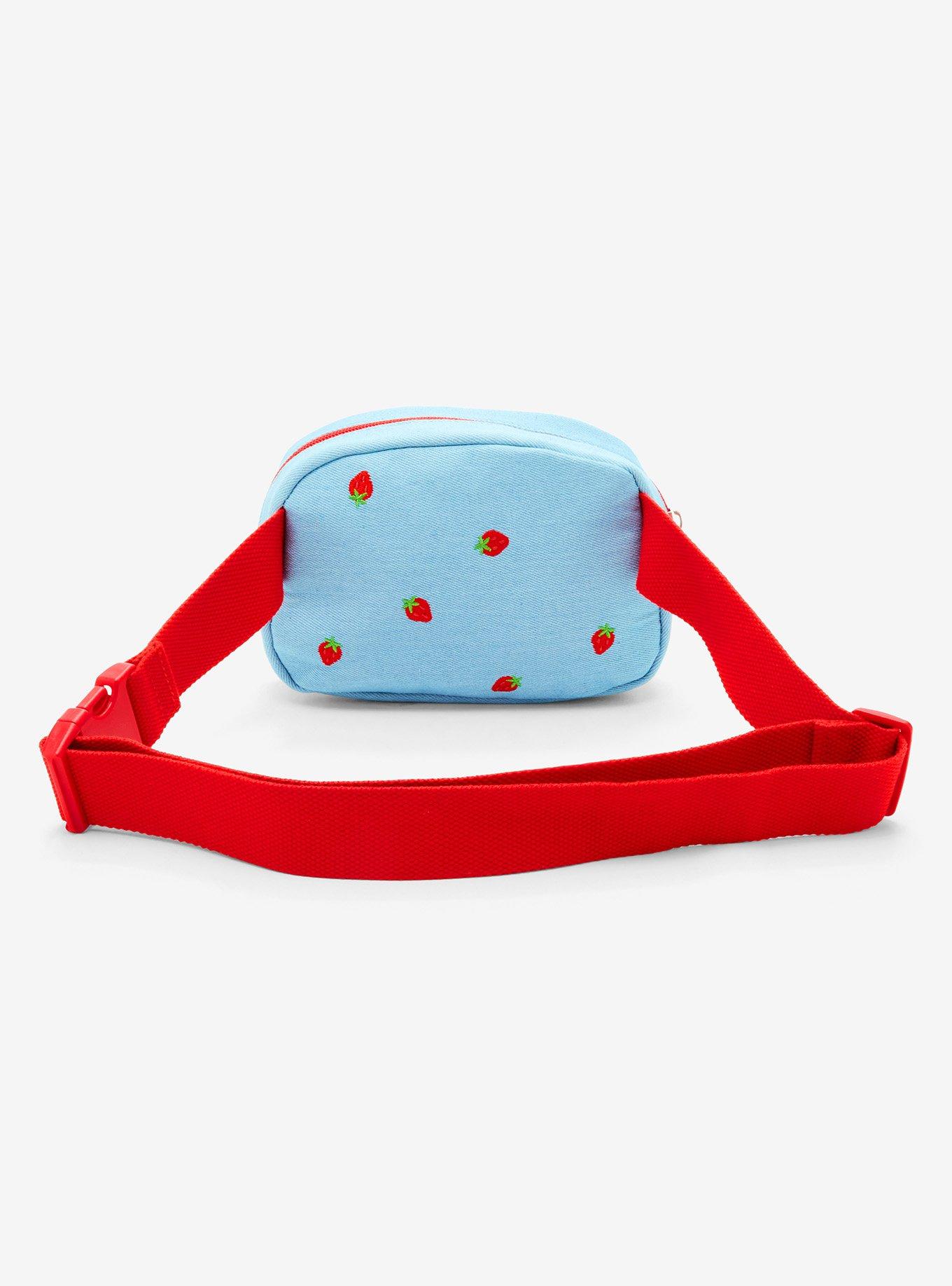 Strawberry Shortcake Embroidered Denim Belt Bag — BoxLunch Exclusive, , alternate