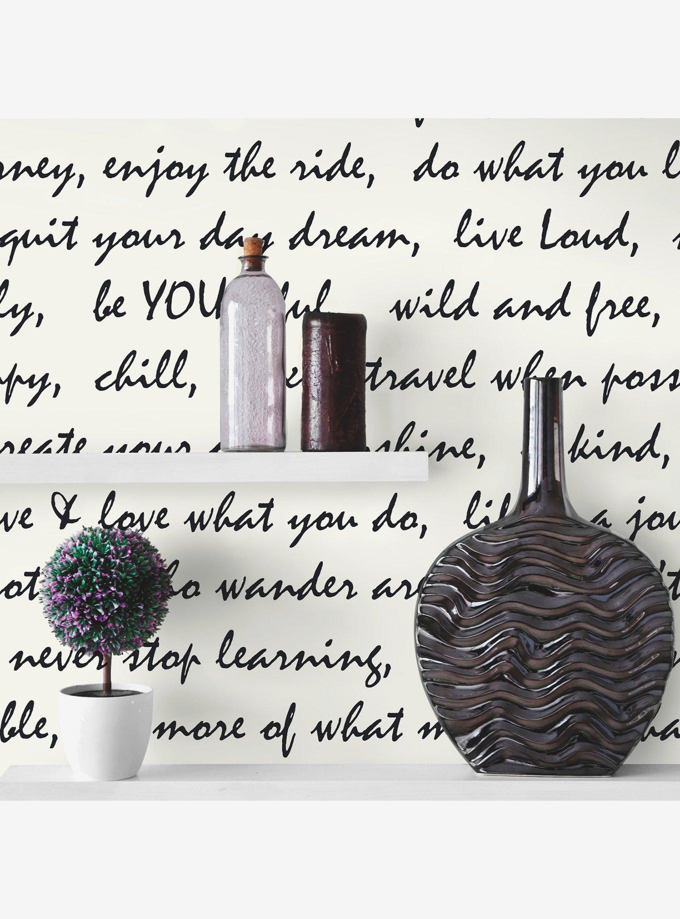 Dream Big Script Black Peel & Stick Wallpaper