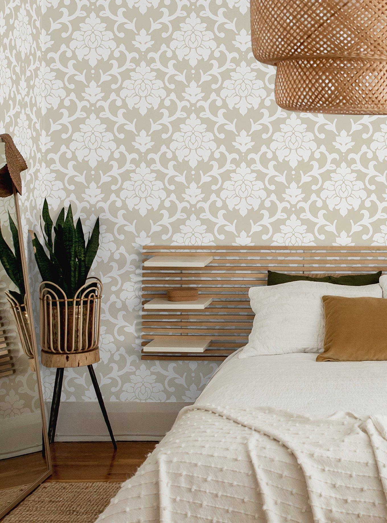 Damask Taupe Peel & Stick Wallpaper