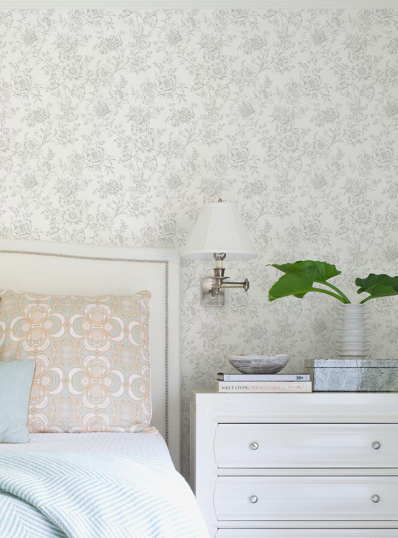 Wren Grey Peel & Stick Wallpaper, , alternate