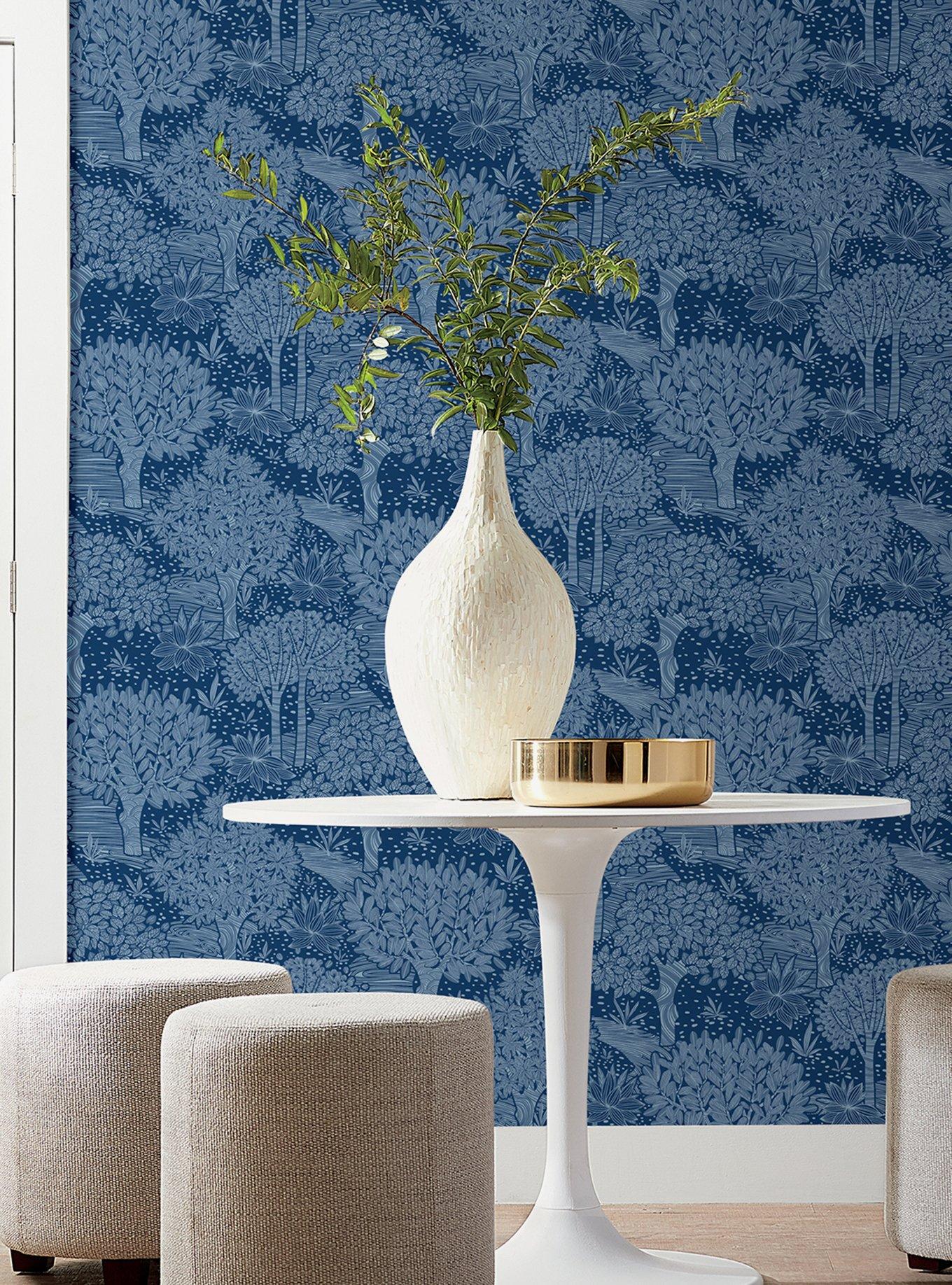 Perth Navy Peel & Stick Wallpaper, , hi-res