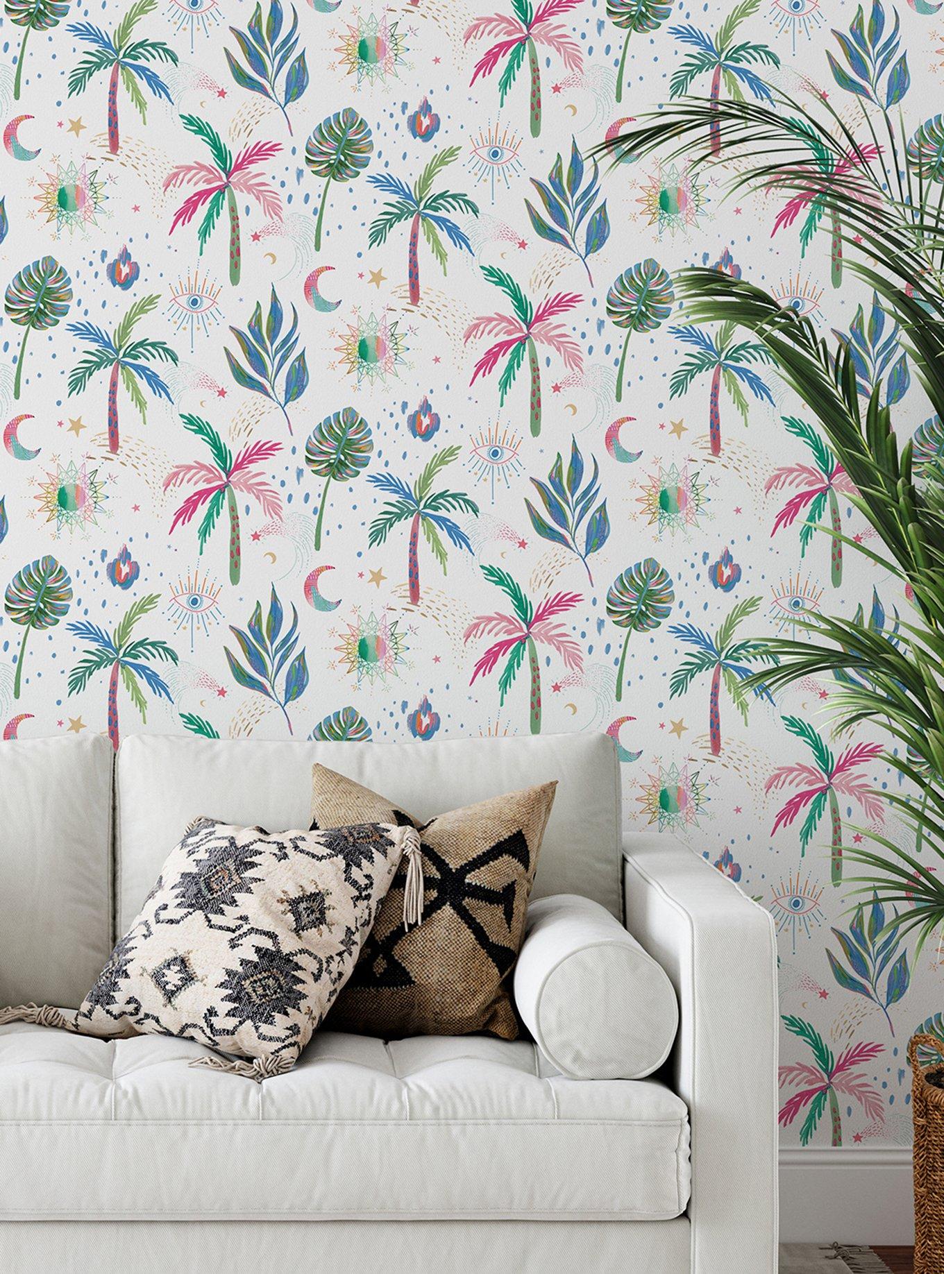 EttaVee Nuit Tropicale Peel & Stick Wallpaper, , hi-res