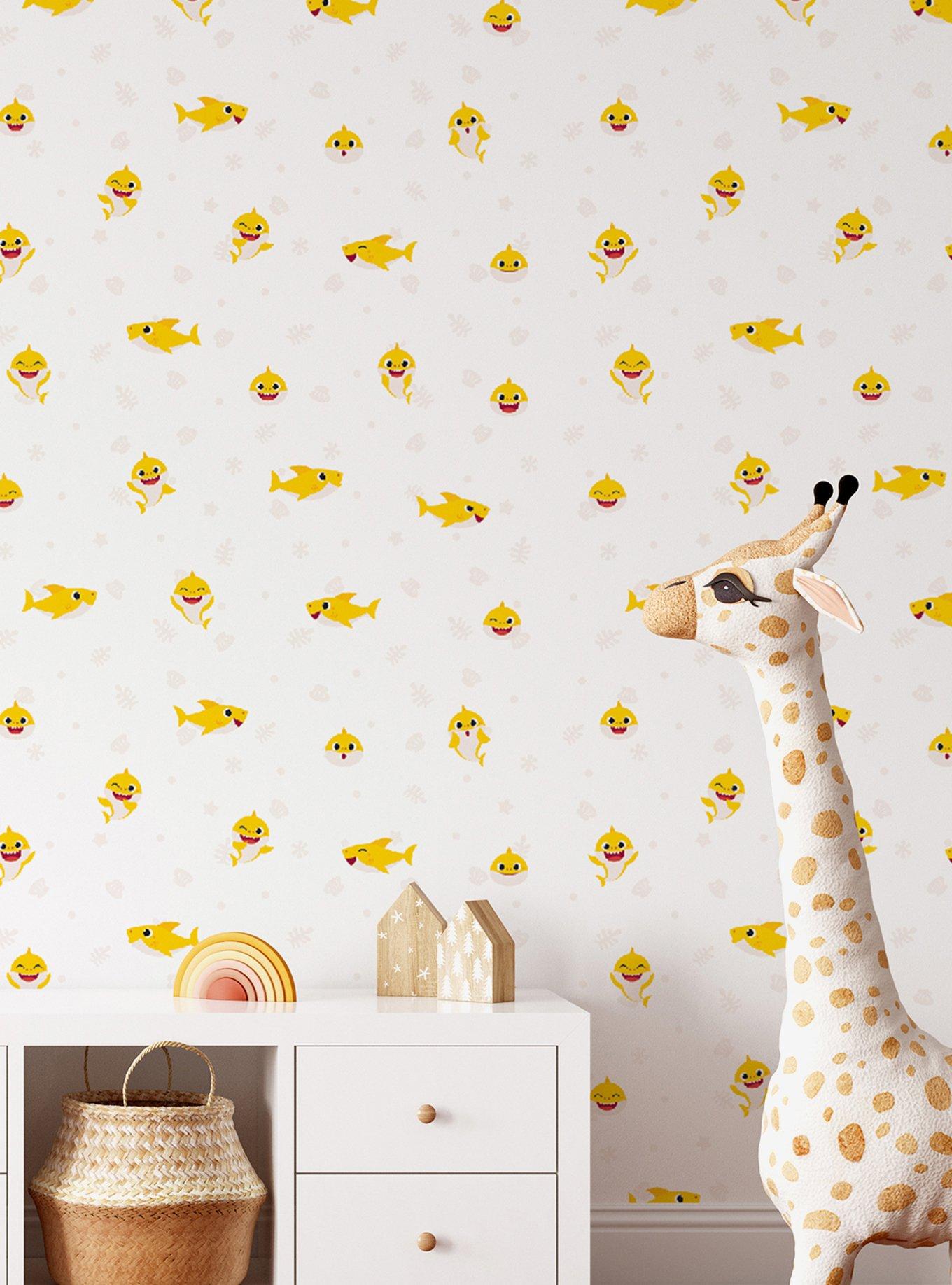 Baby Shark Cream Peel & Stick Wallpaper, , hi-res