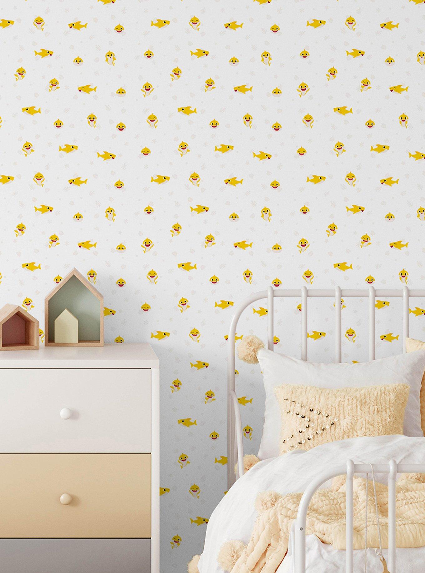 Baby Shark Cream Peel & Stick Wallpaper