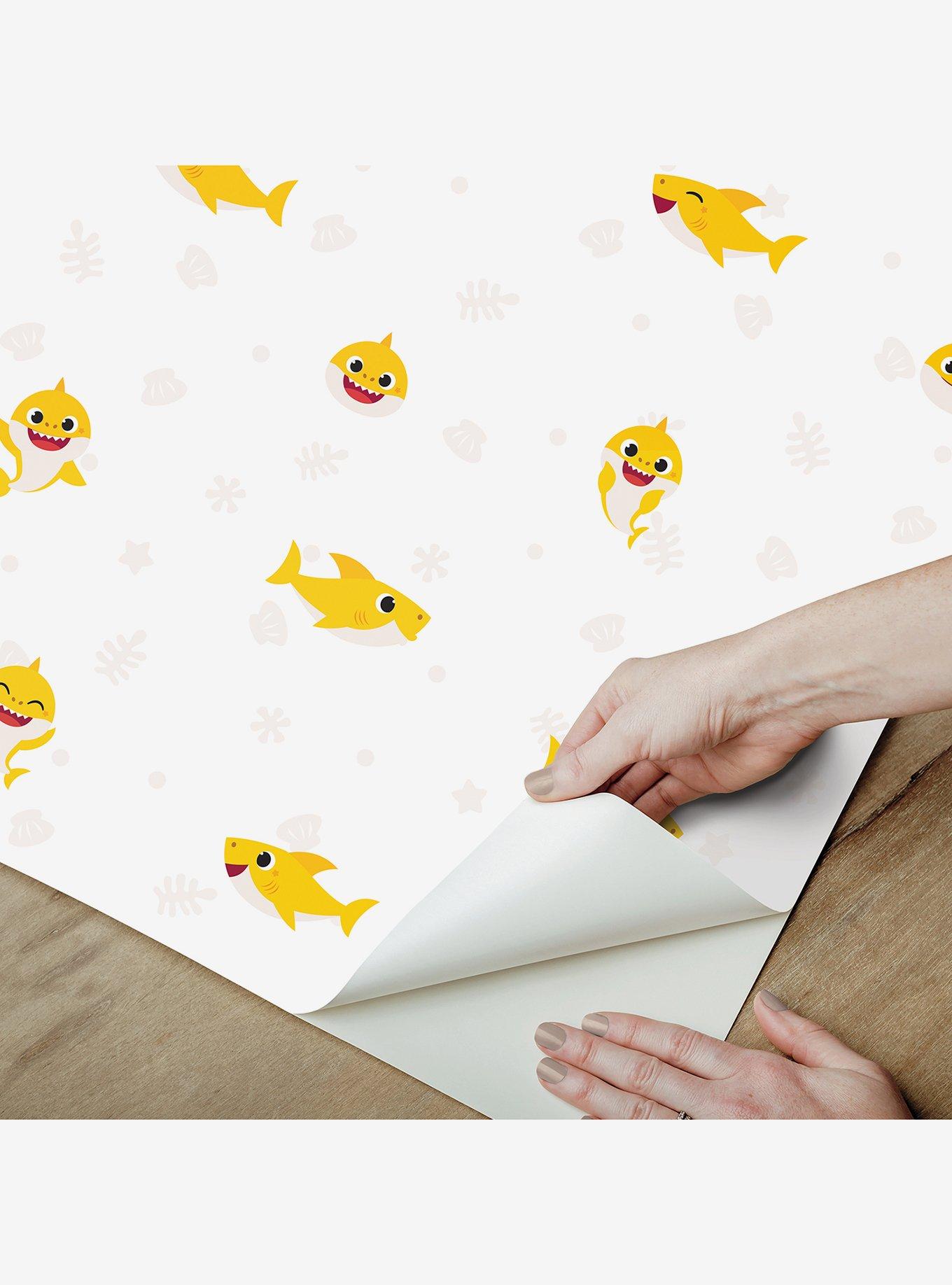 Baby Shark Cream Peel & Stick Wallpaper