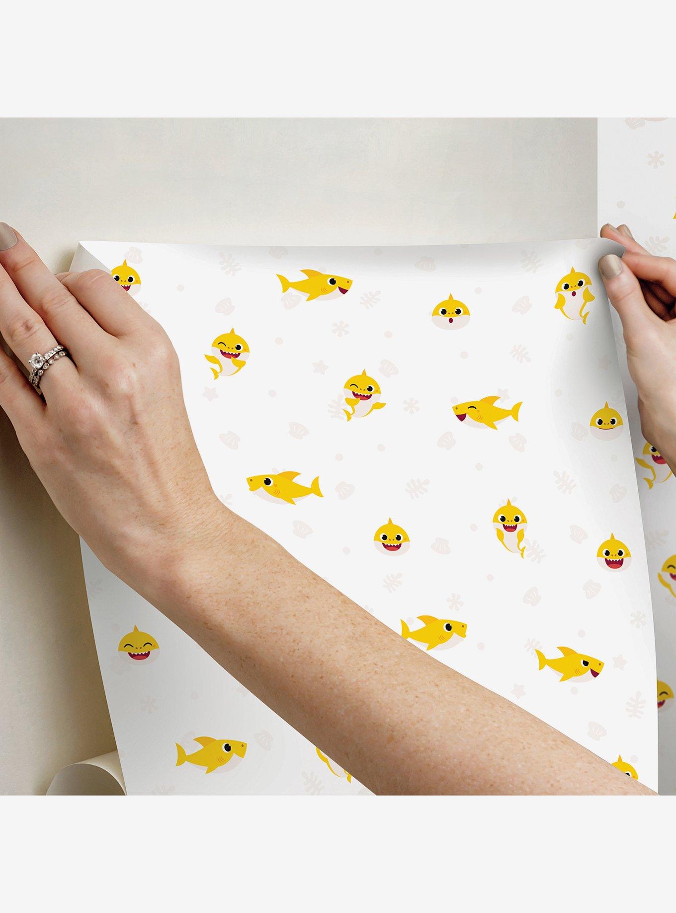 Baby Shark Cream Peel & Stick Wallpaper, , alternate
