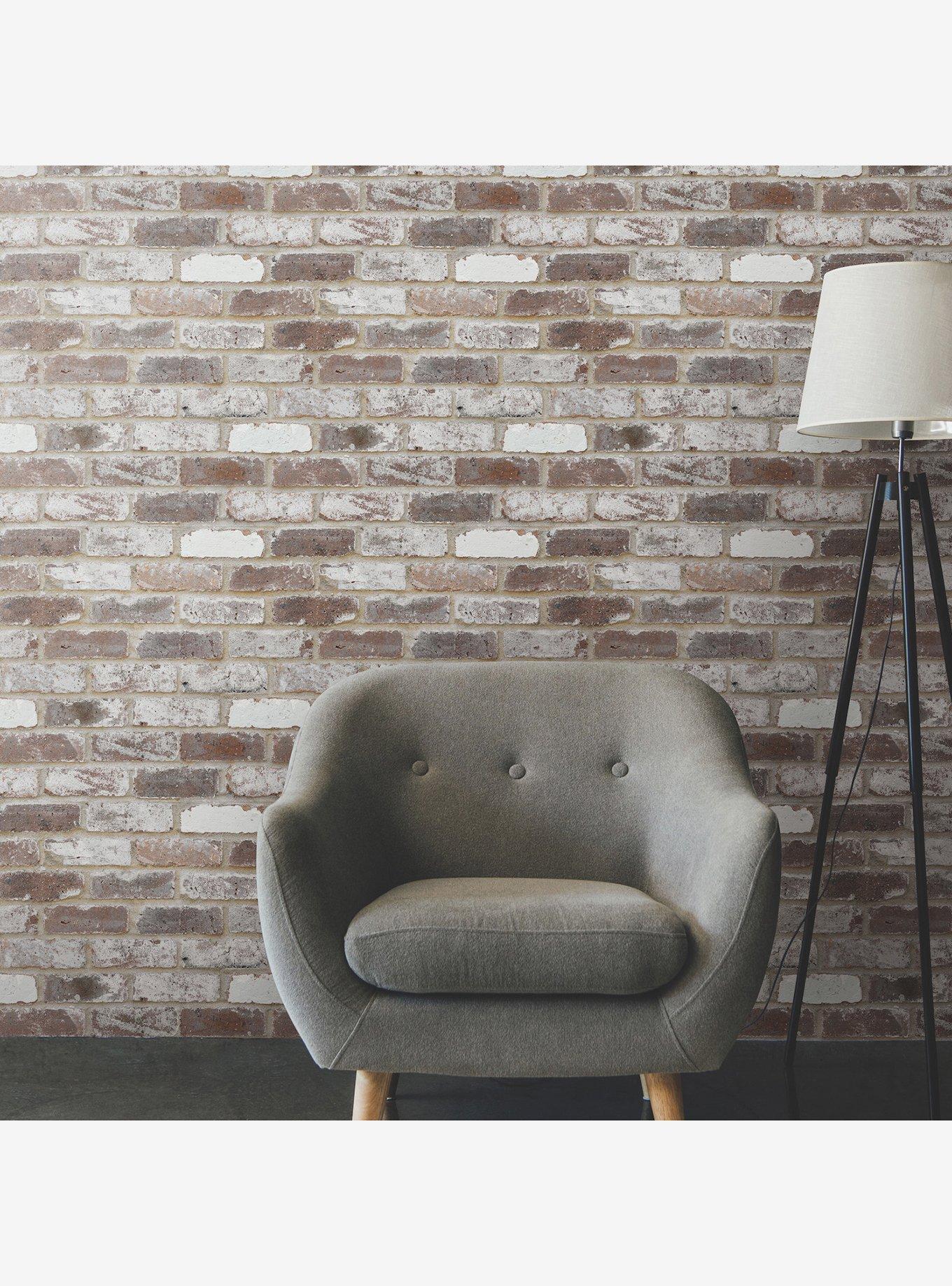 Reclaimed Brick Peel & Stick Wallpaper, , alternate