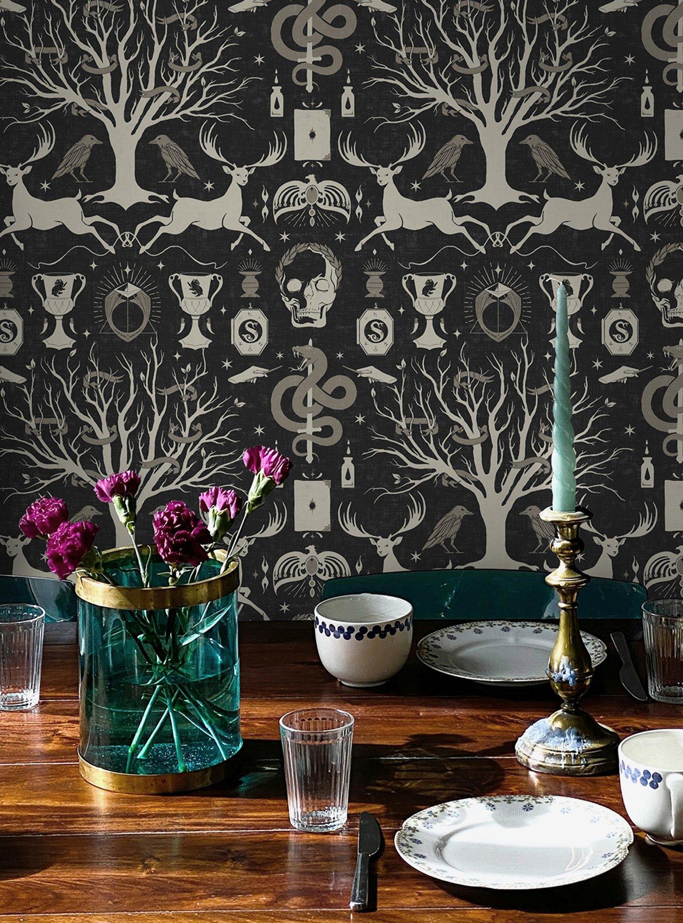 Harry Potter Horcrux Black Damask Peel & Stick Wallpaper, , hi-res