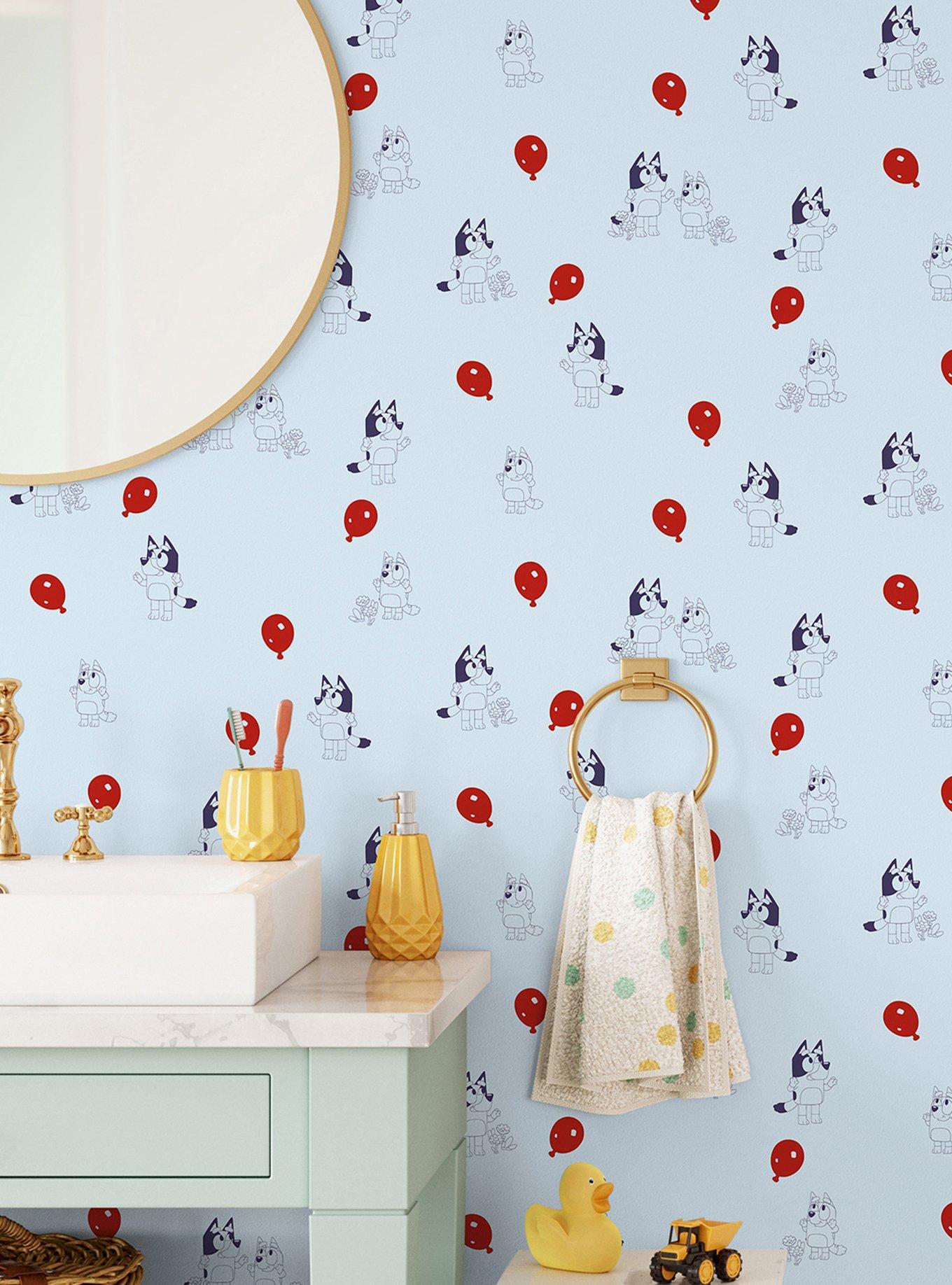 Bluey Keepy Uppy Blue Peel & Stick Wallpaper, , alternate