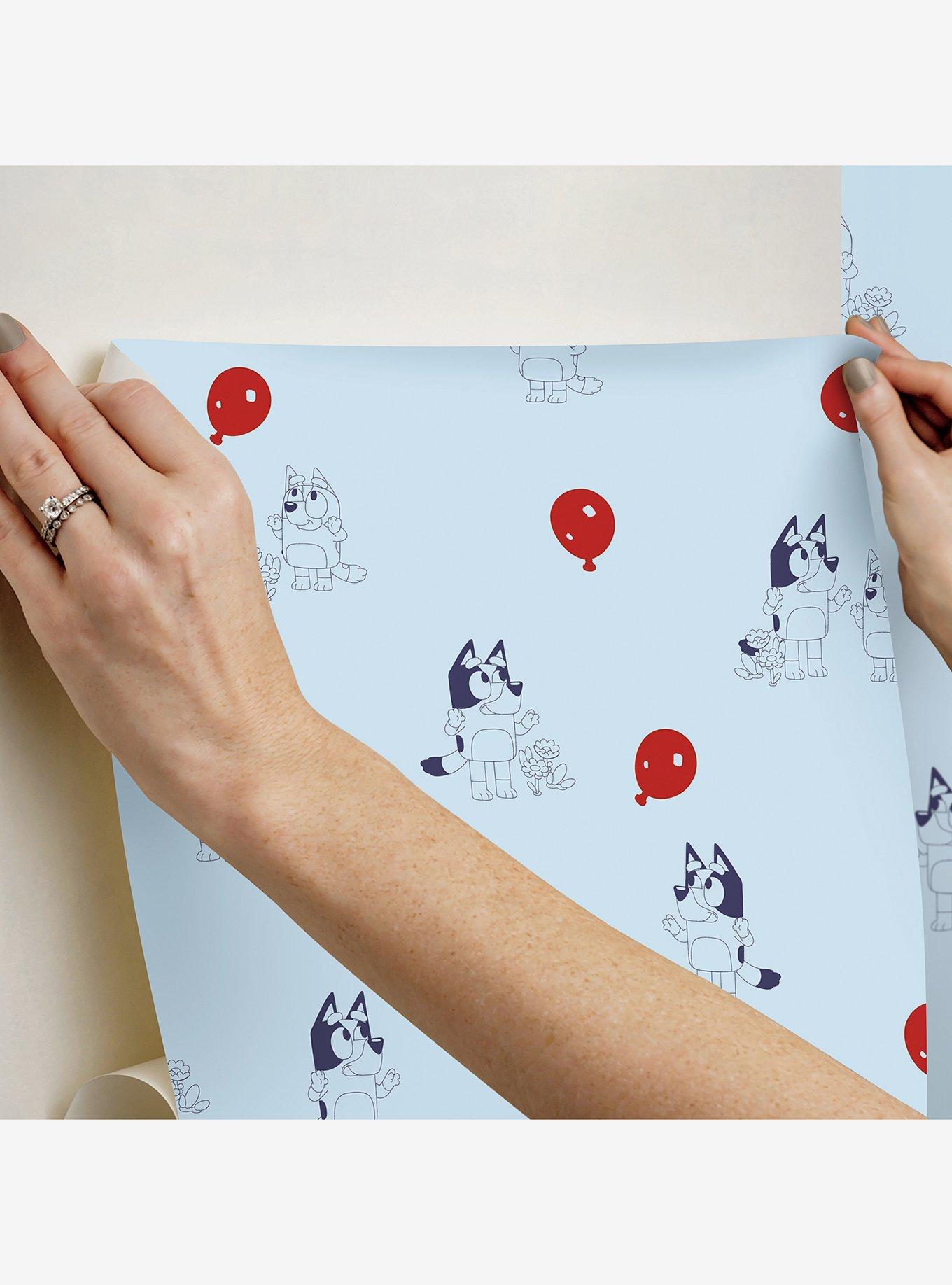 Bluey Keepy Uppy Blue Peel & Stick Wallpaper, , alternate