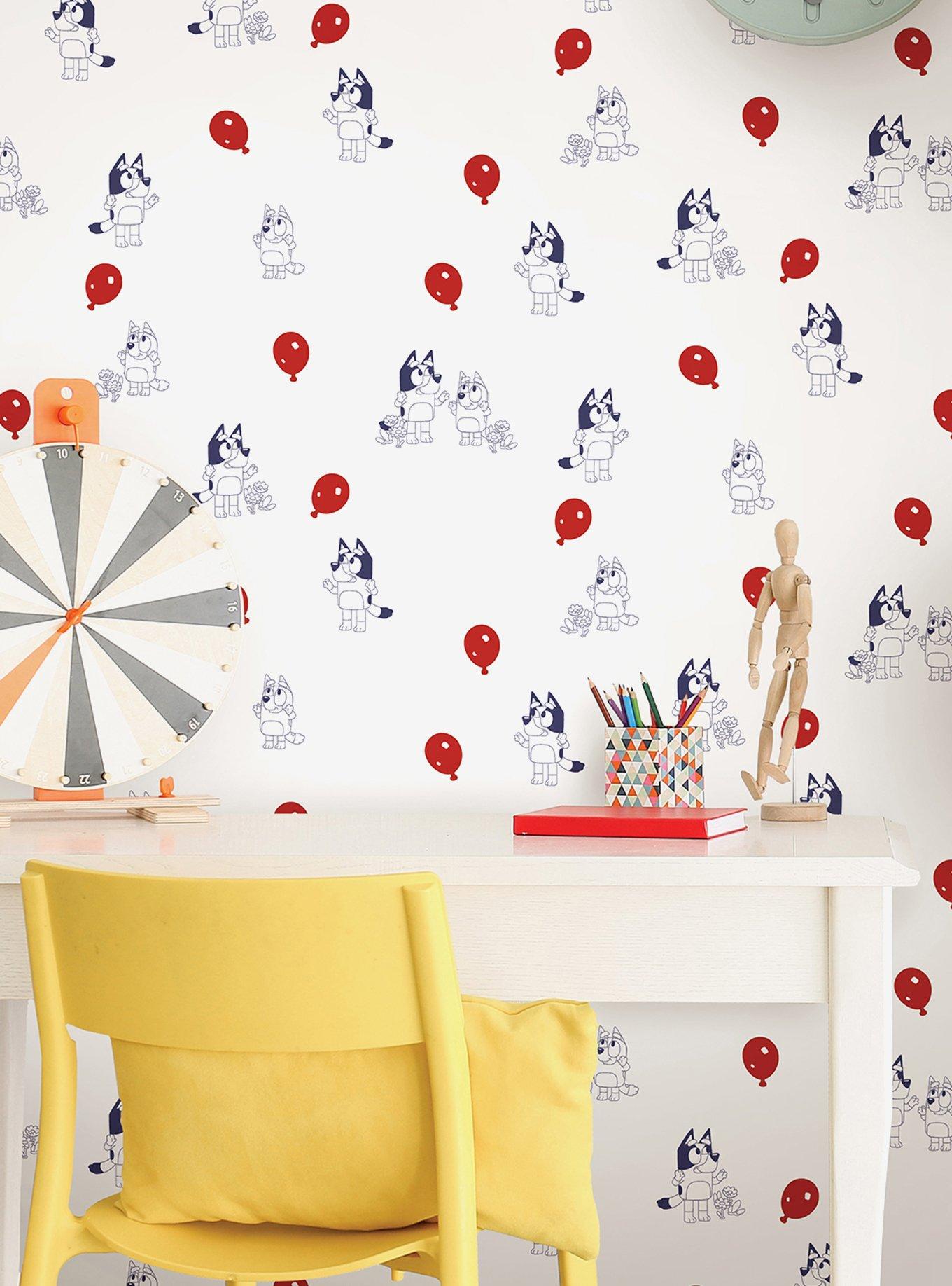 Bluey Keepy Uppy White Peel & Stick Wallpaper, , hi-res