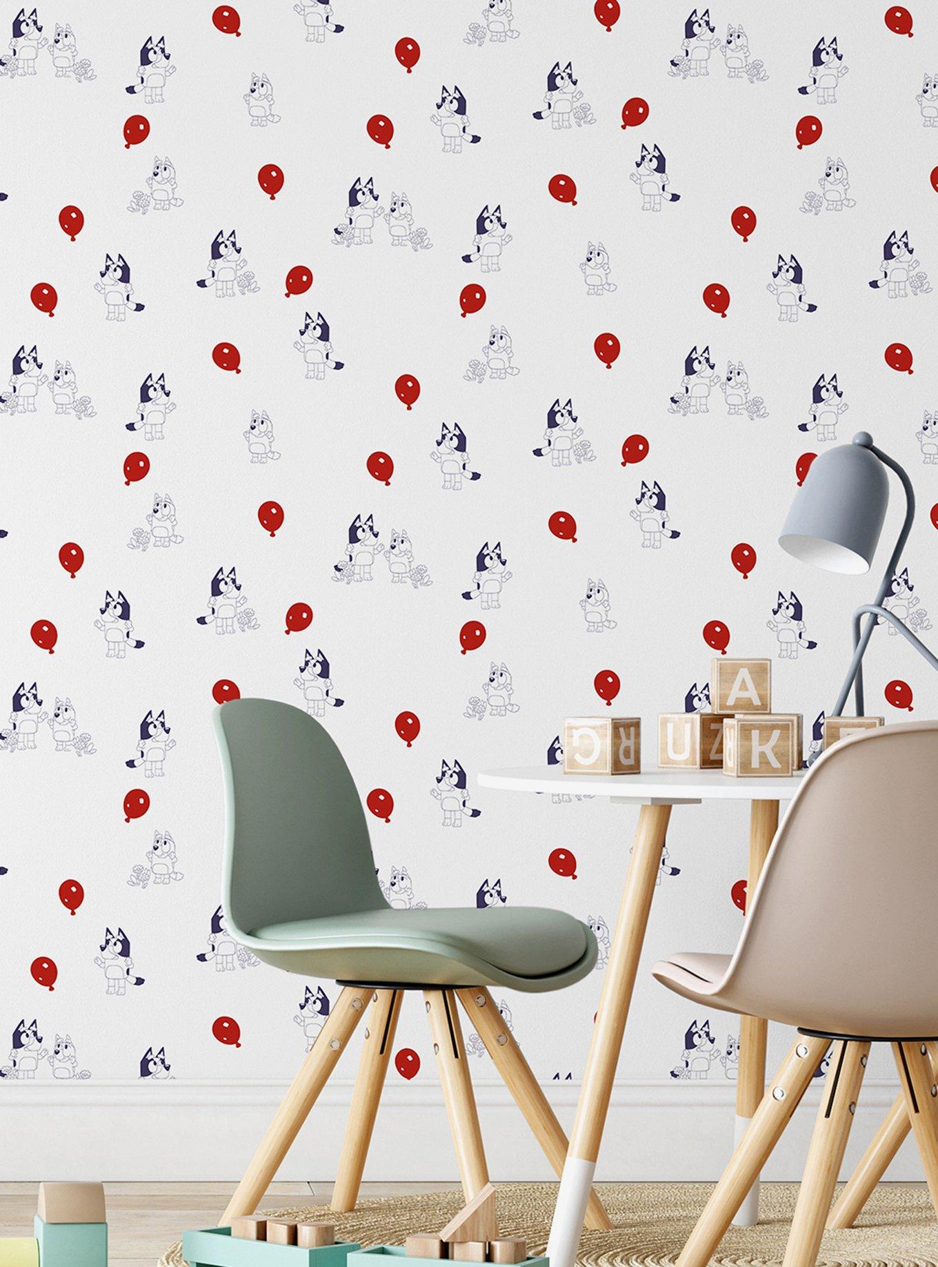 Bluey Keepy Uppy White Peel & Stick Wallpaper, , alternate