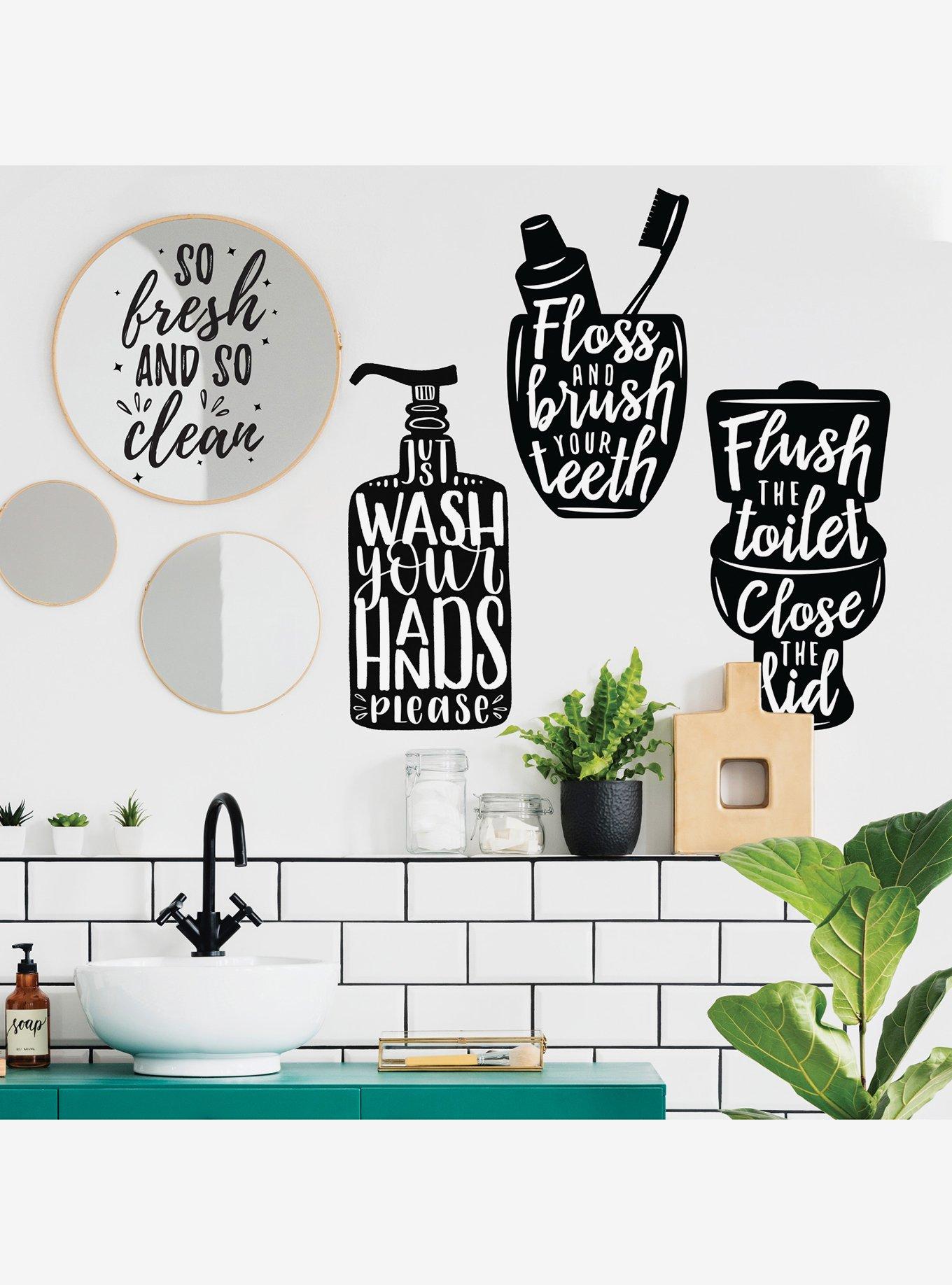 Wash Your Hands Soap Quotes Wall Decals, , alternate