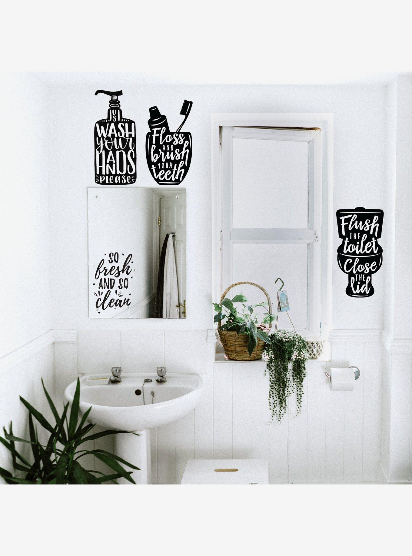 Wash Your Hands Soap Quotes Wall Decals, , alternate