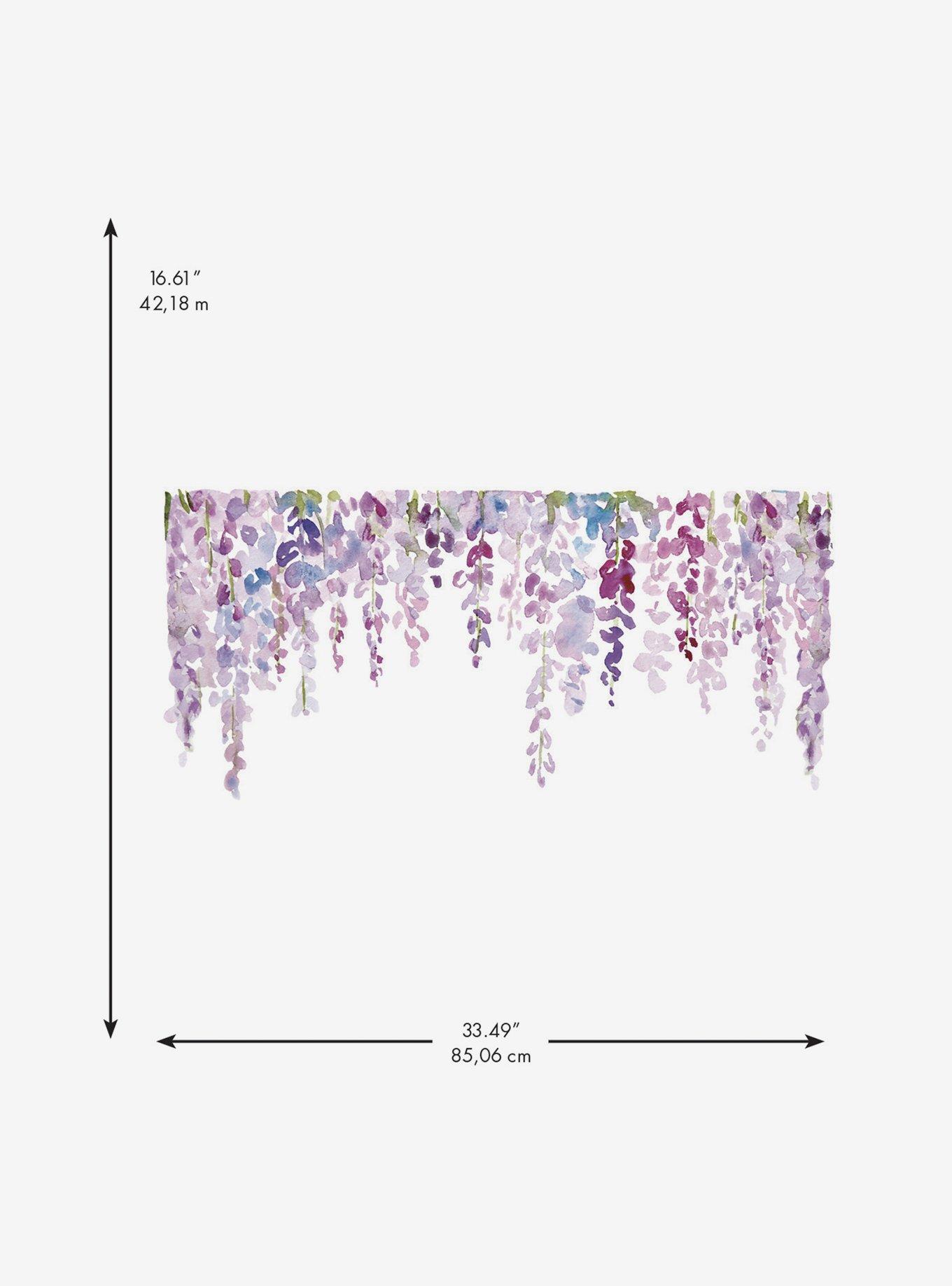 Watercolor Wisteria Giant Wall Decals, , alternate