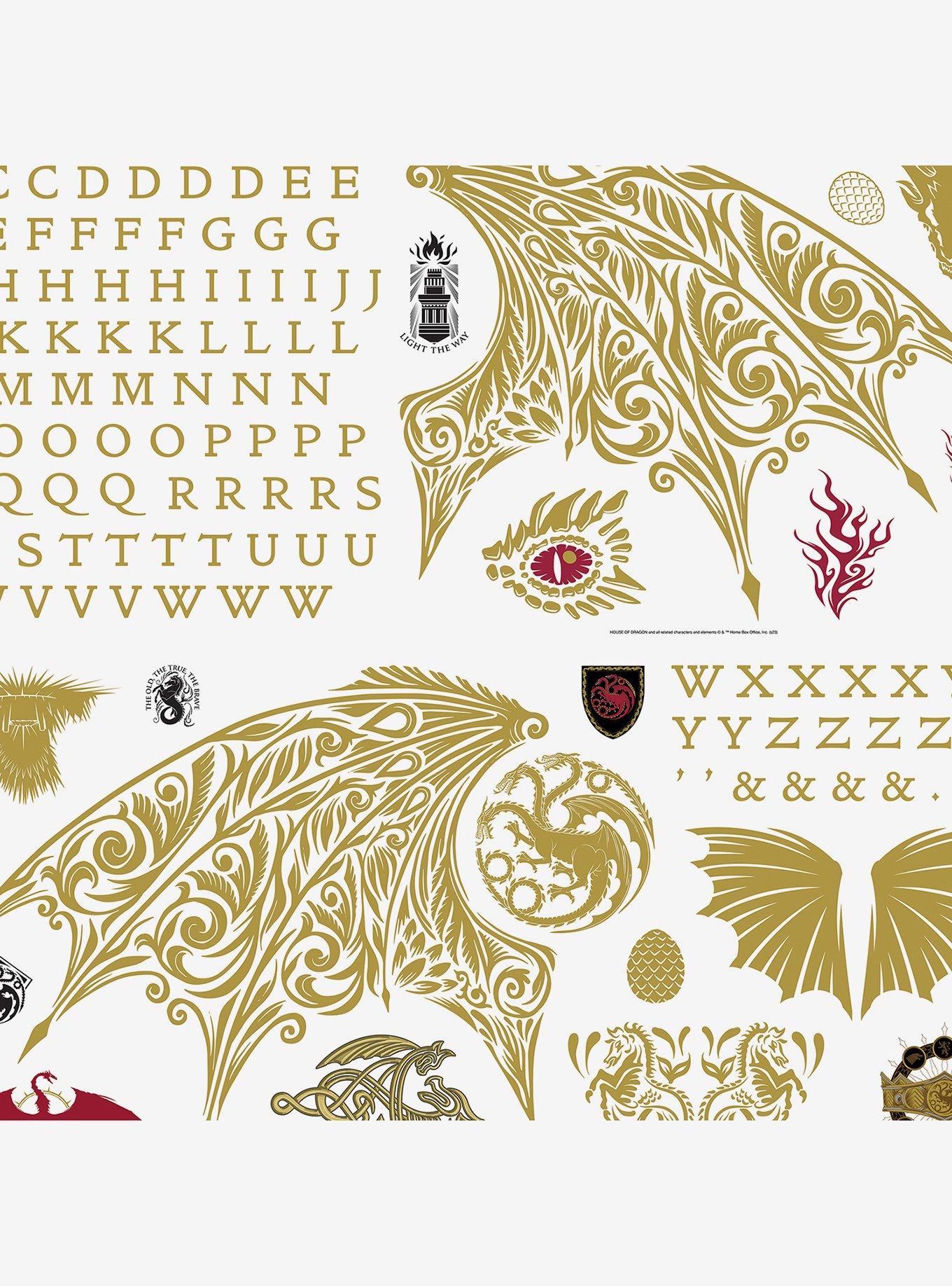 House of the Dragon Gold Wall Decals