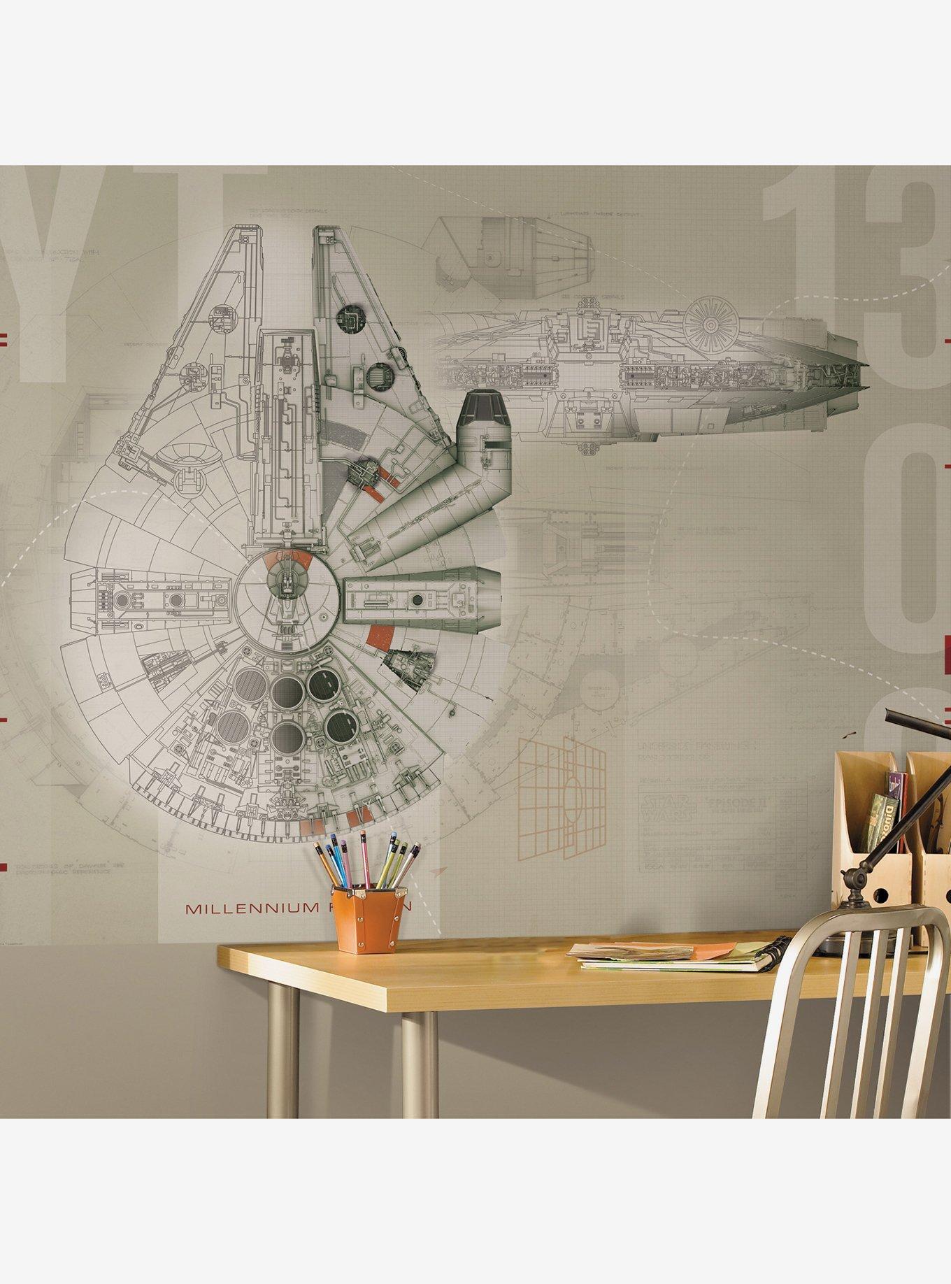 Star Wars Millennium Falcon Wall Mural, , alternate