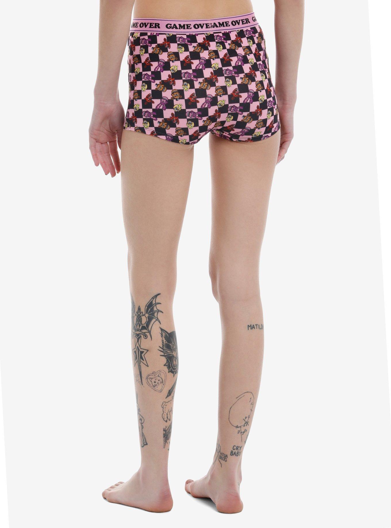 Five Nights At Freddy's Character Checkered Boyshorts, MULTI, alternate