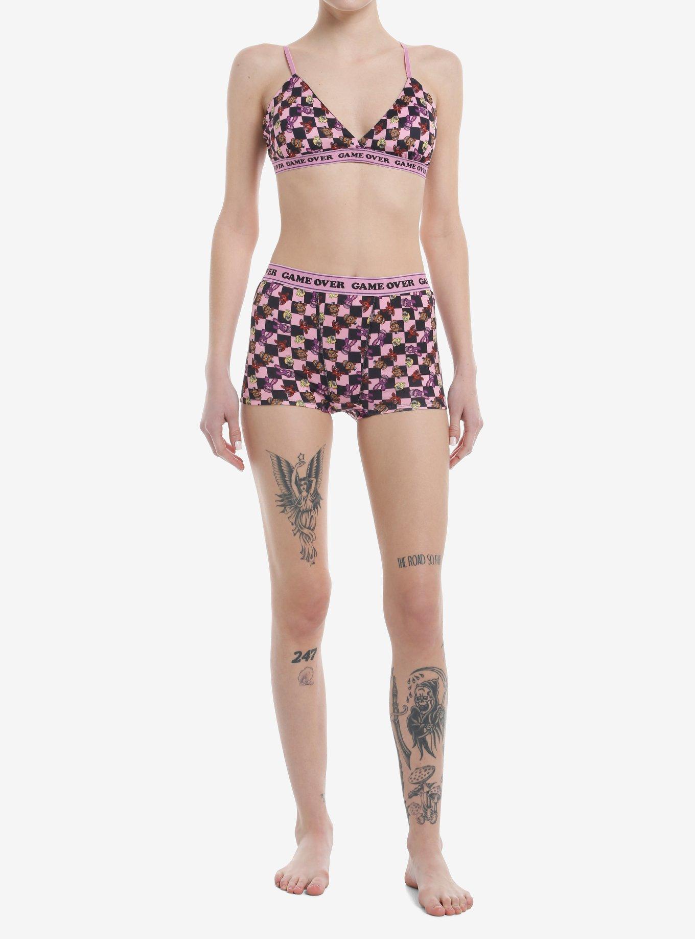 Five Nights At Freddy's Character Checkered Boyshorts, MULTI, alternate