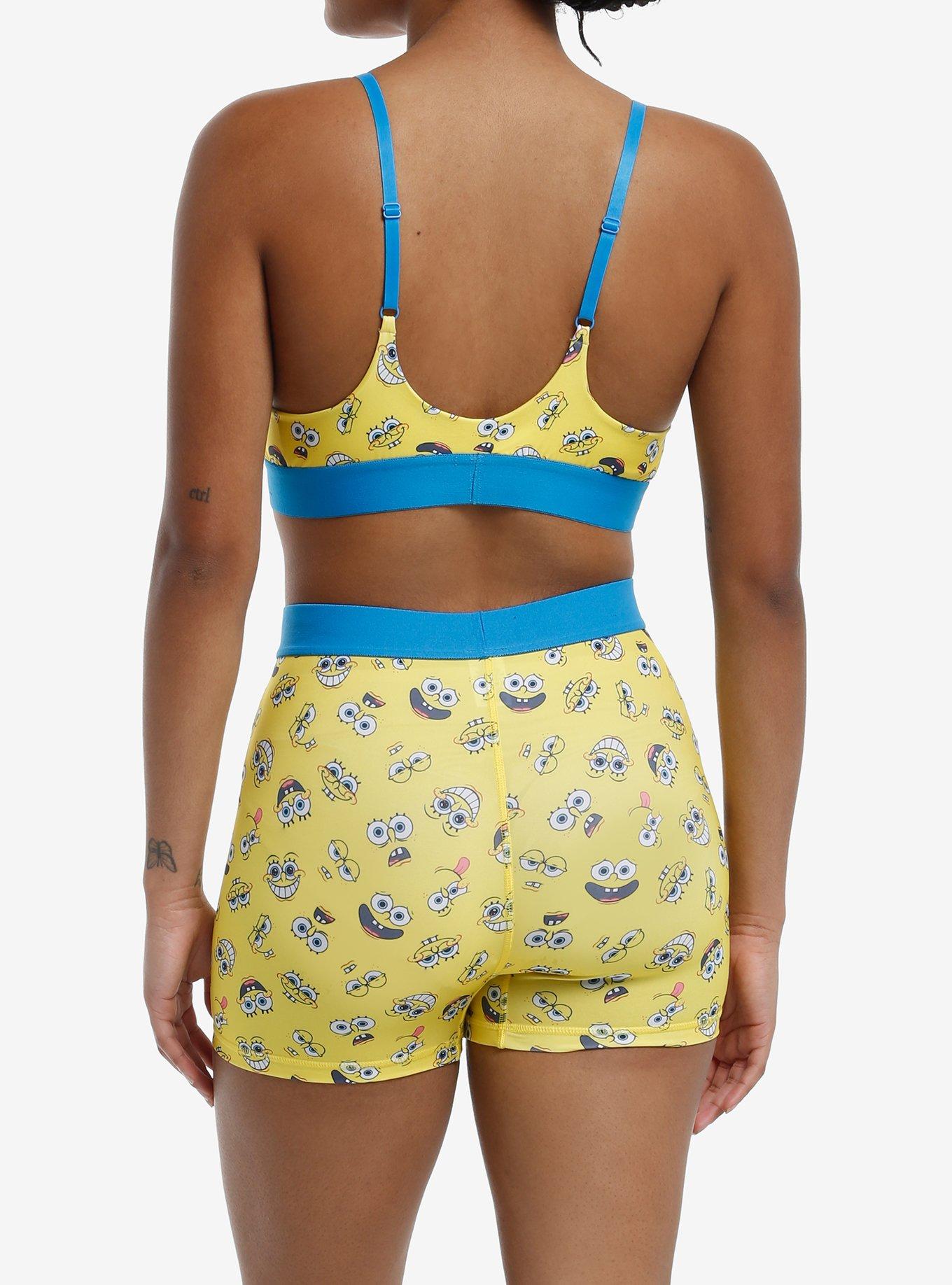 SpongeBob SquarePants Faces Bra & Boyshort Panty Set, MULTI, alternate